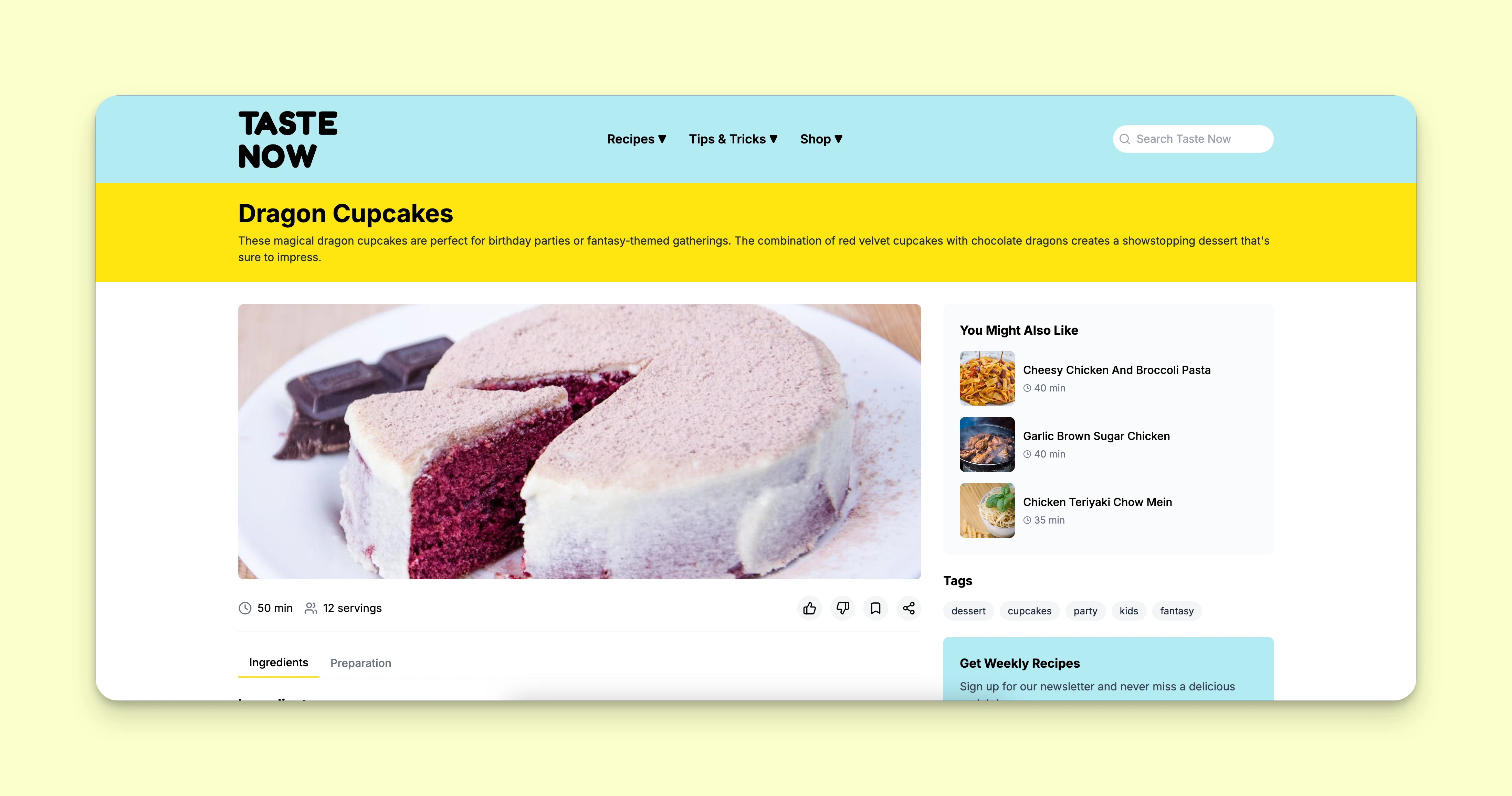 Recipe Page