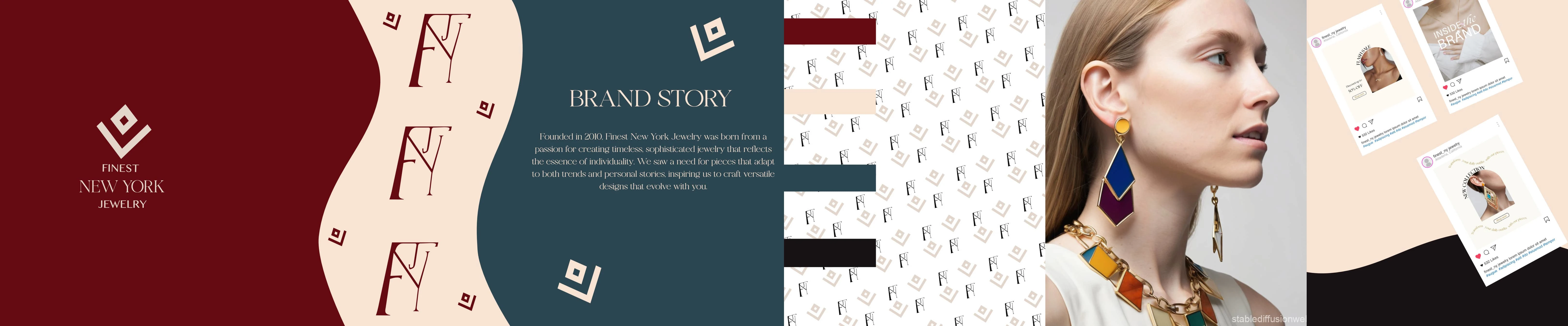 
This project was a visual rebranding effort for Finest New York Jewelry, focused on creating a cohesive and engaging brand. The goal was to elevate the brand’s online presence with a modern, sophisticated design that aligns with its luxury aesthetic. The carousel features elegant typography, high-quality imagery, and a refined color palette that reflects the brand’s core values of adaptability, integrity, quality, and craftsmanship. Through this project, I aimed to enhance brand storytelling while ensuring consistency across digital platforms.
