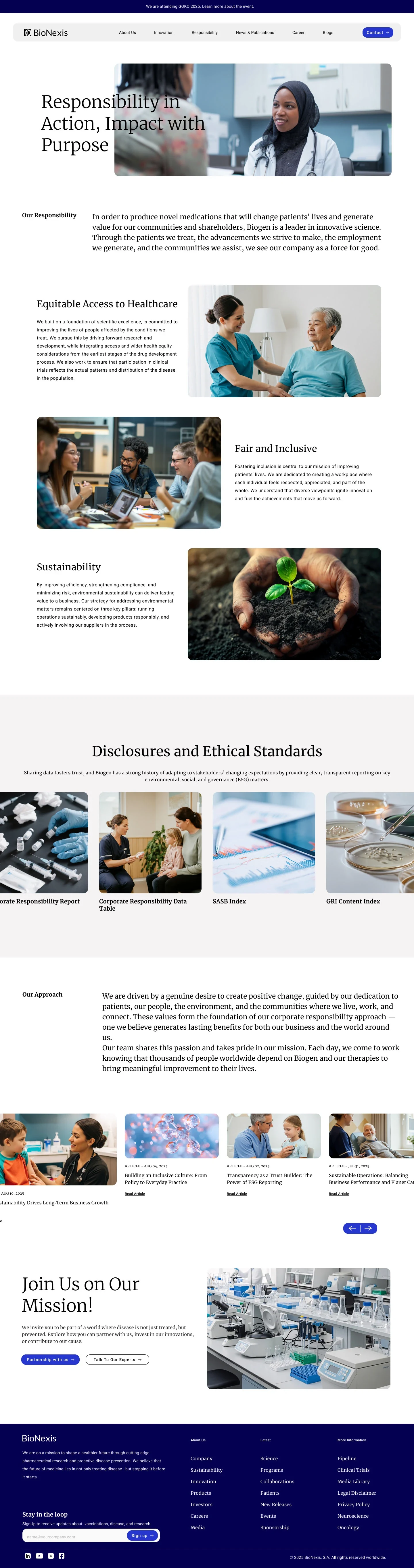 Responsibility Page Design