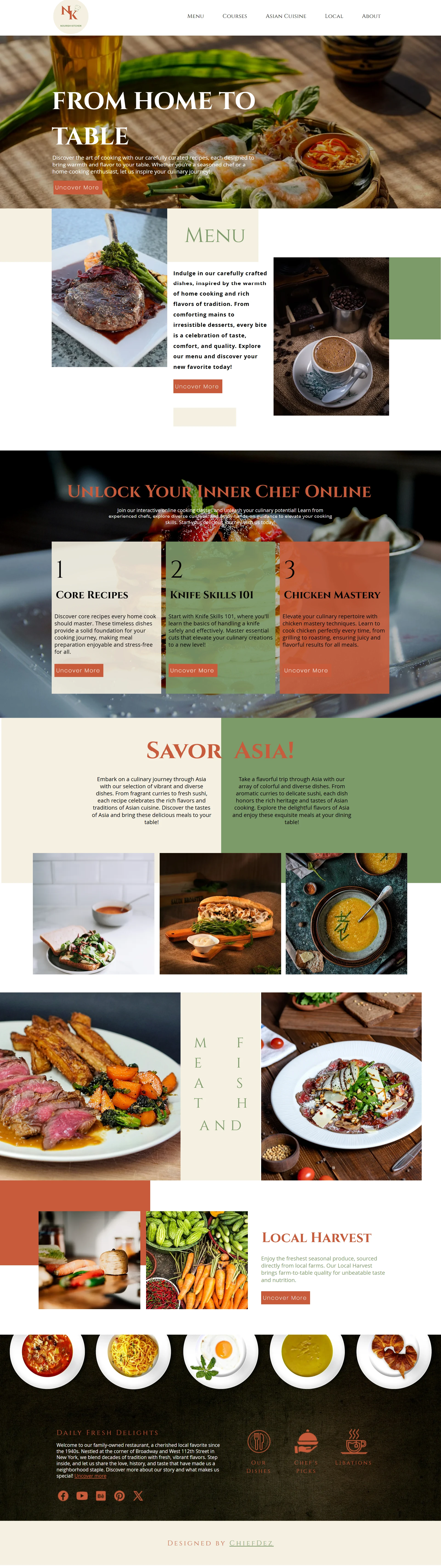 Custom Wix Restaurant Website
