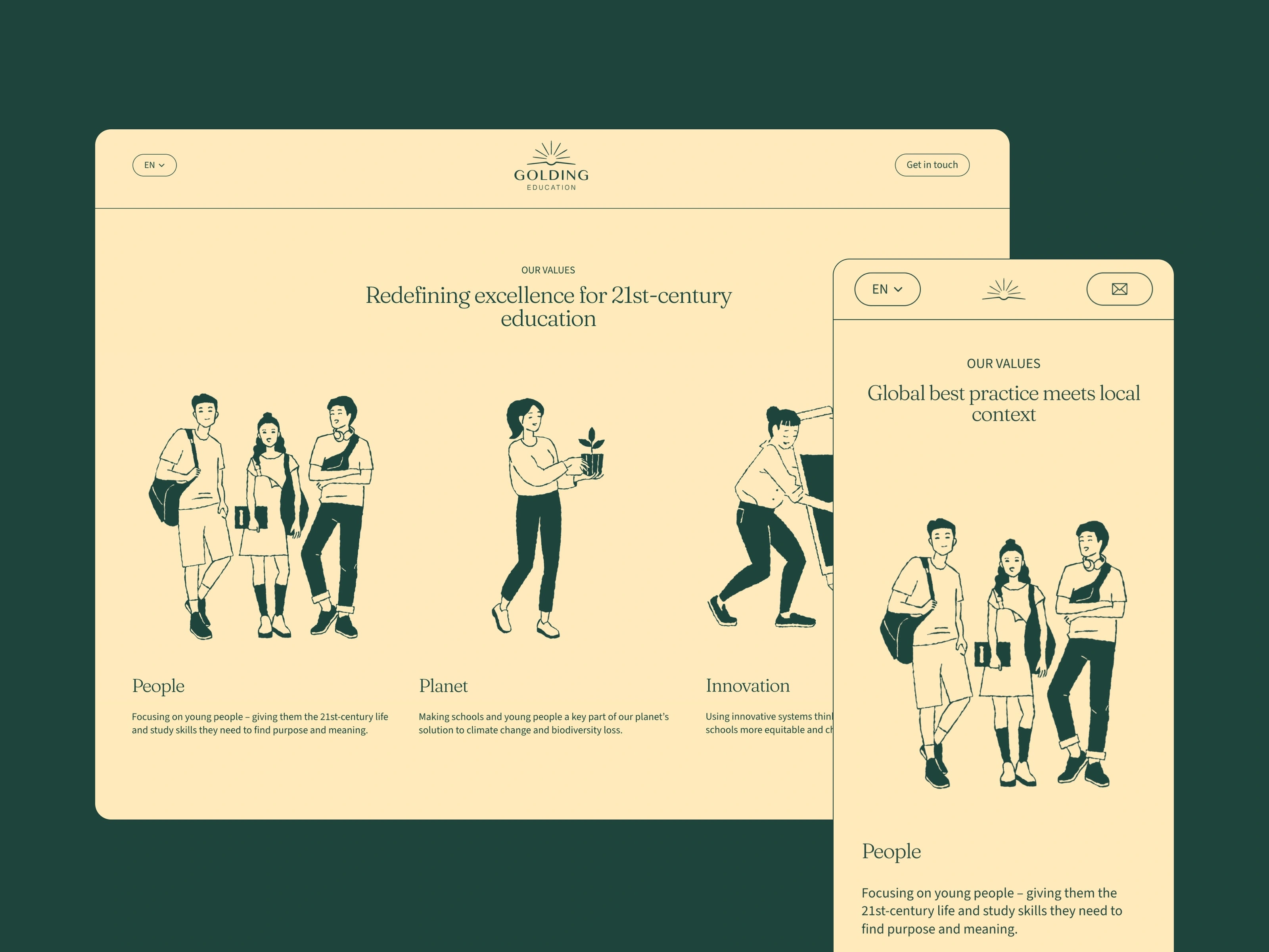 Screenshot "Our Values"