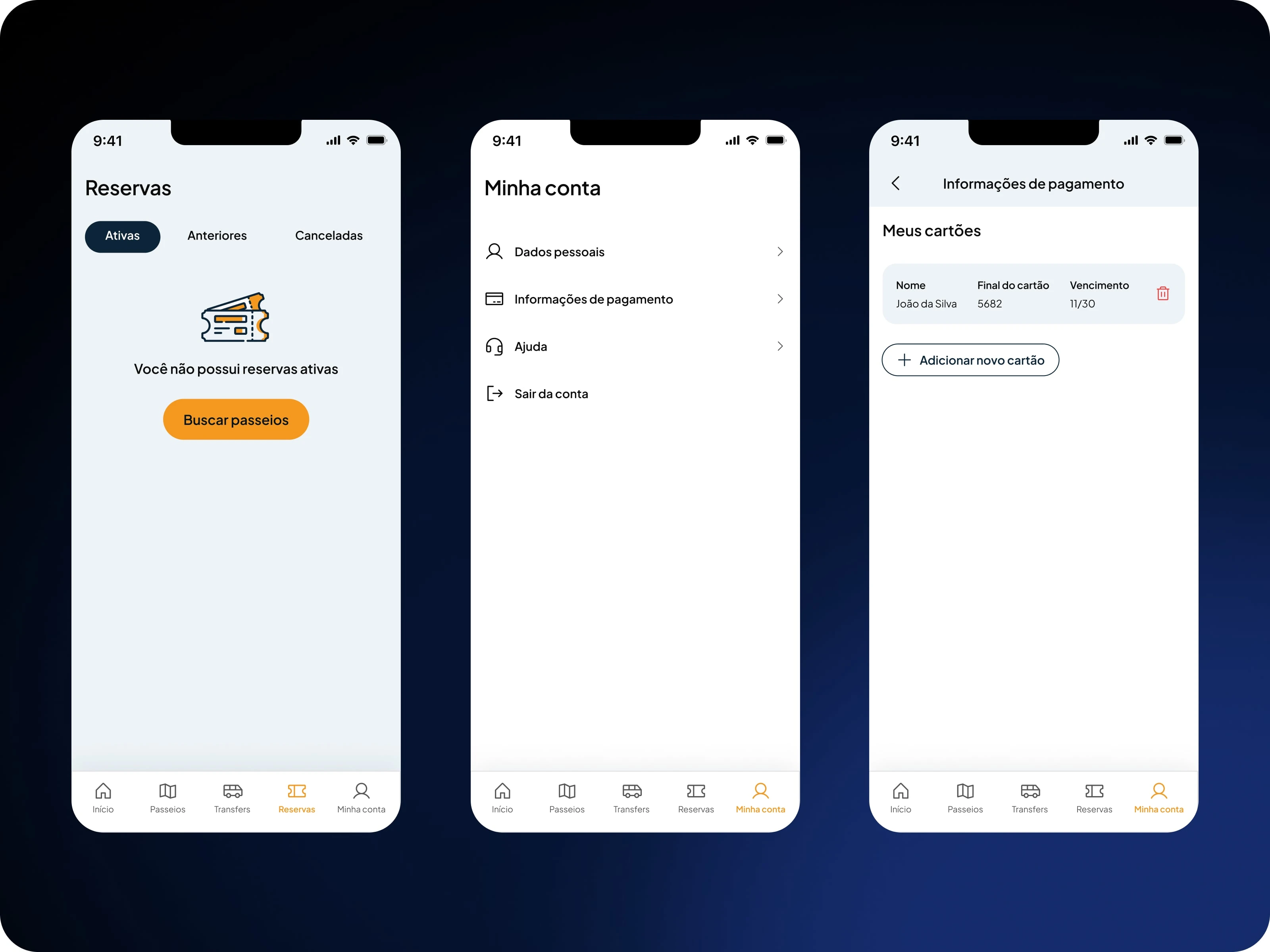 Reservations & Account Settings