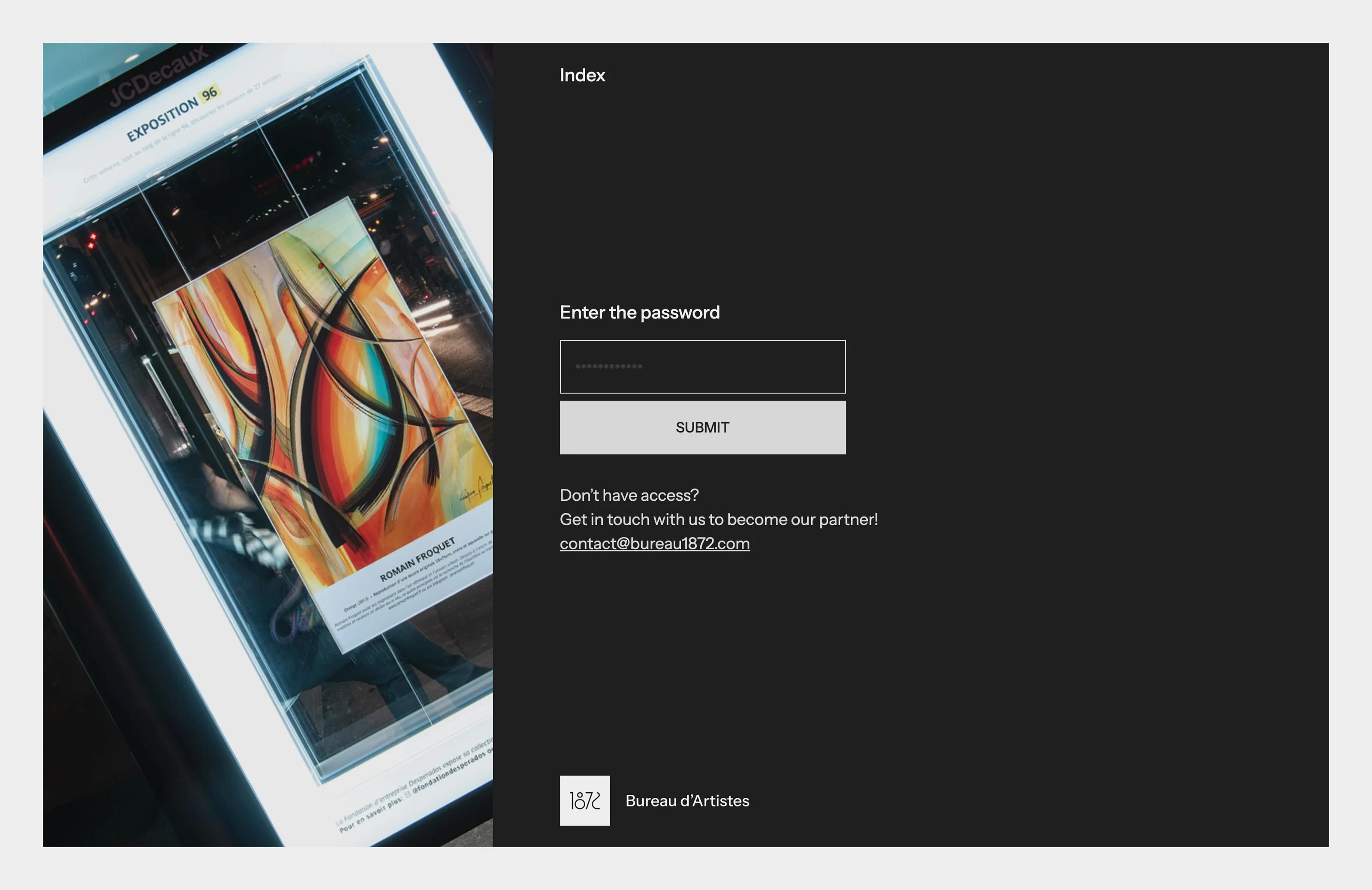 Private/password protected page for Partners