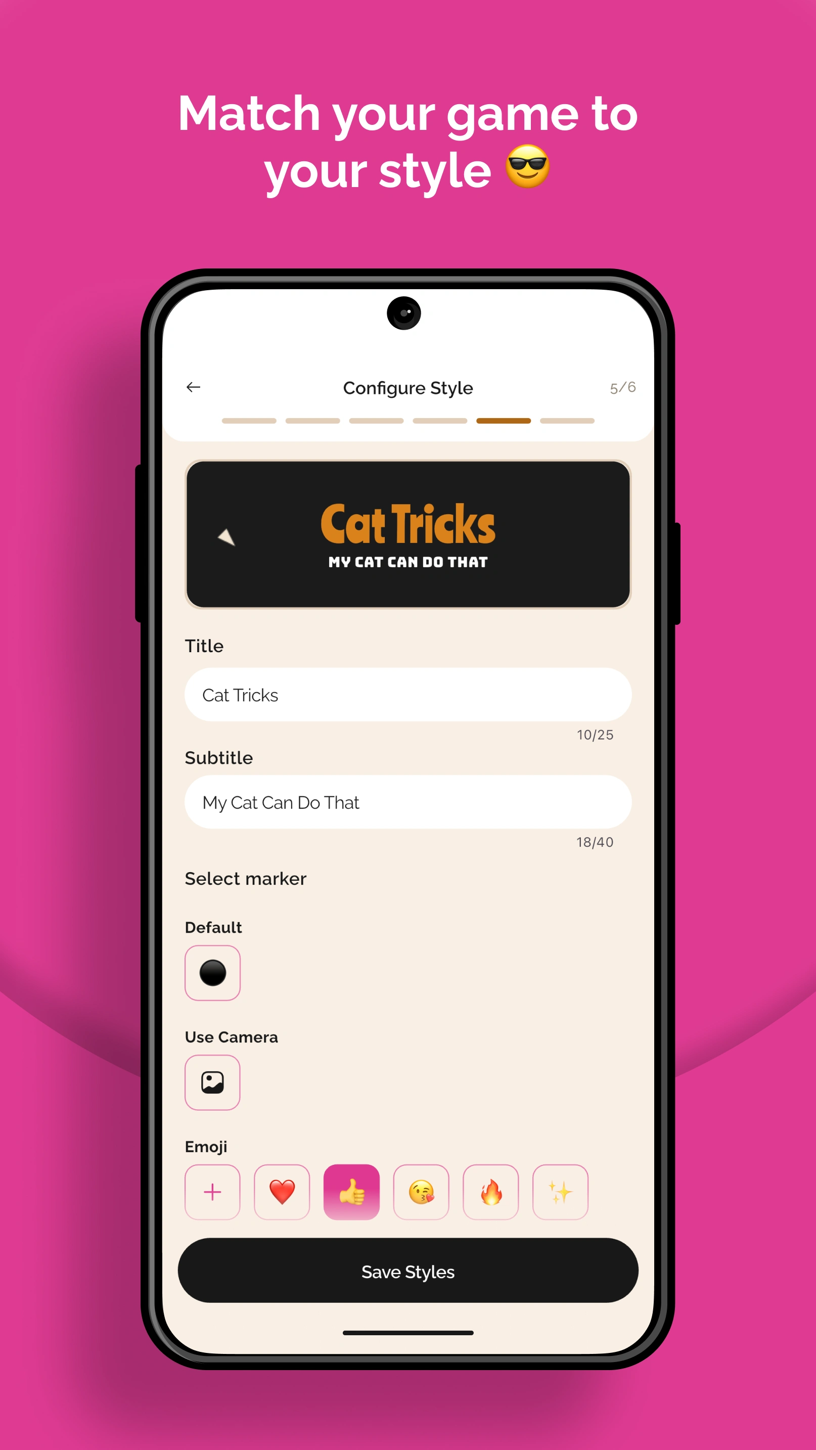 App Store Screenshot: Match Your Game To Your Style