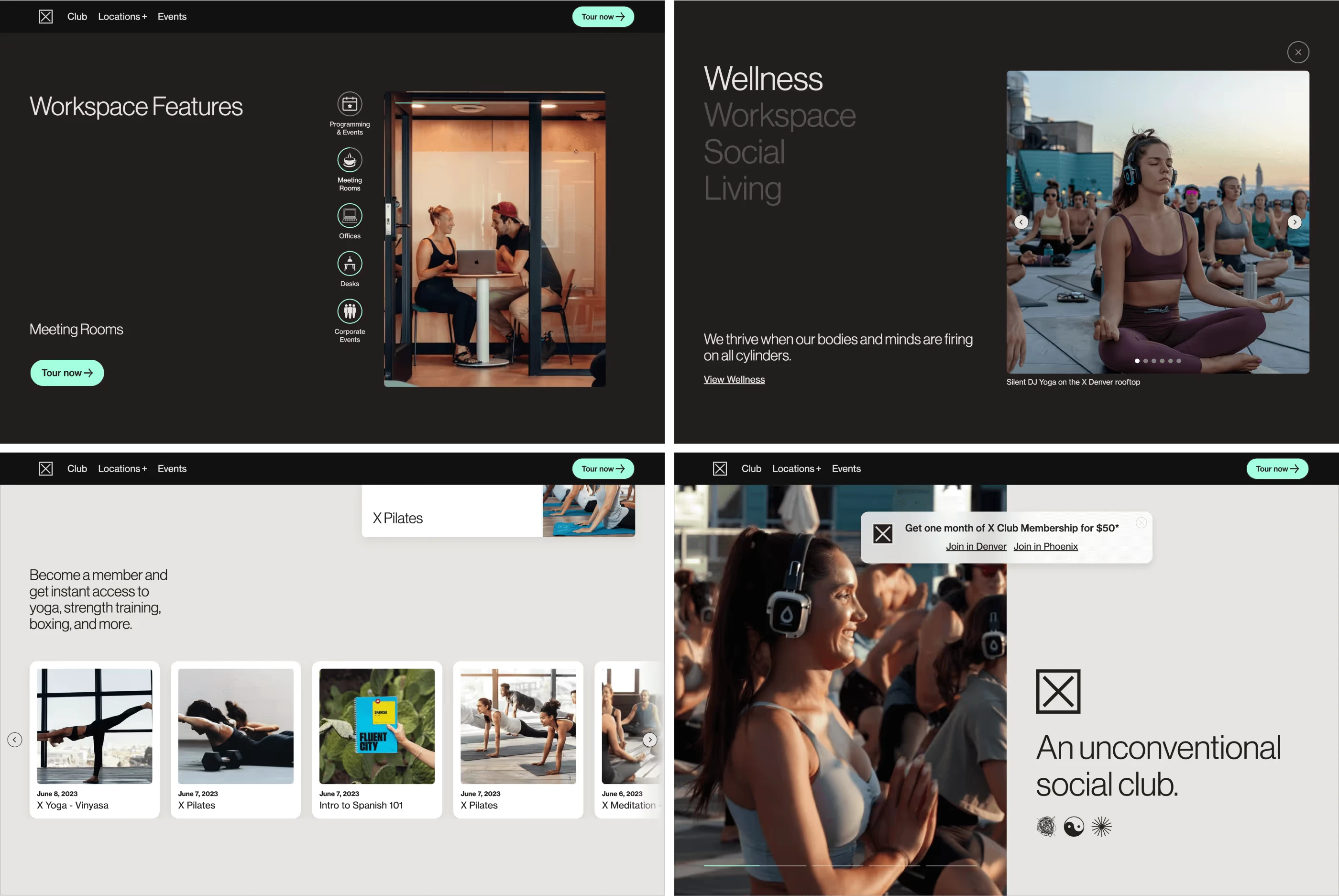 Reusable components bringing consistency to a highly expressive website.