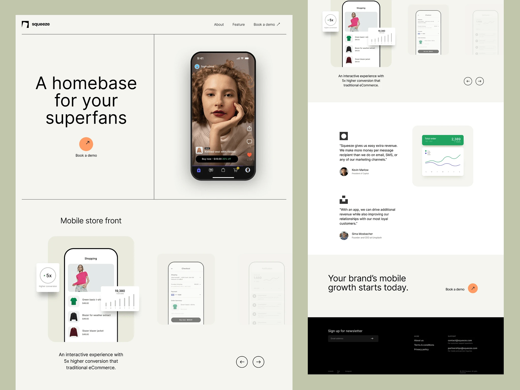 Squeeze Landing Page