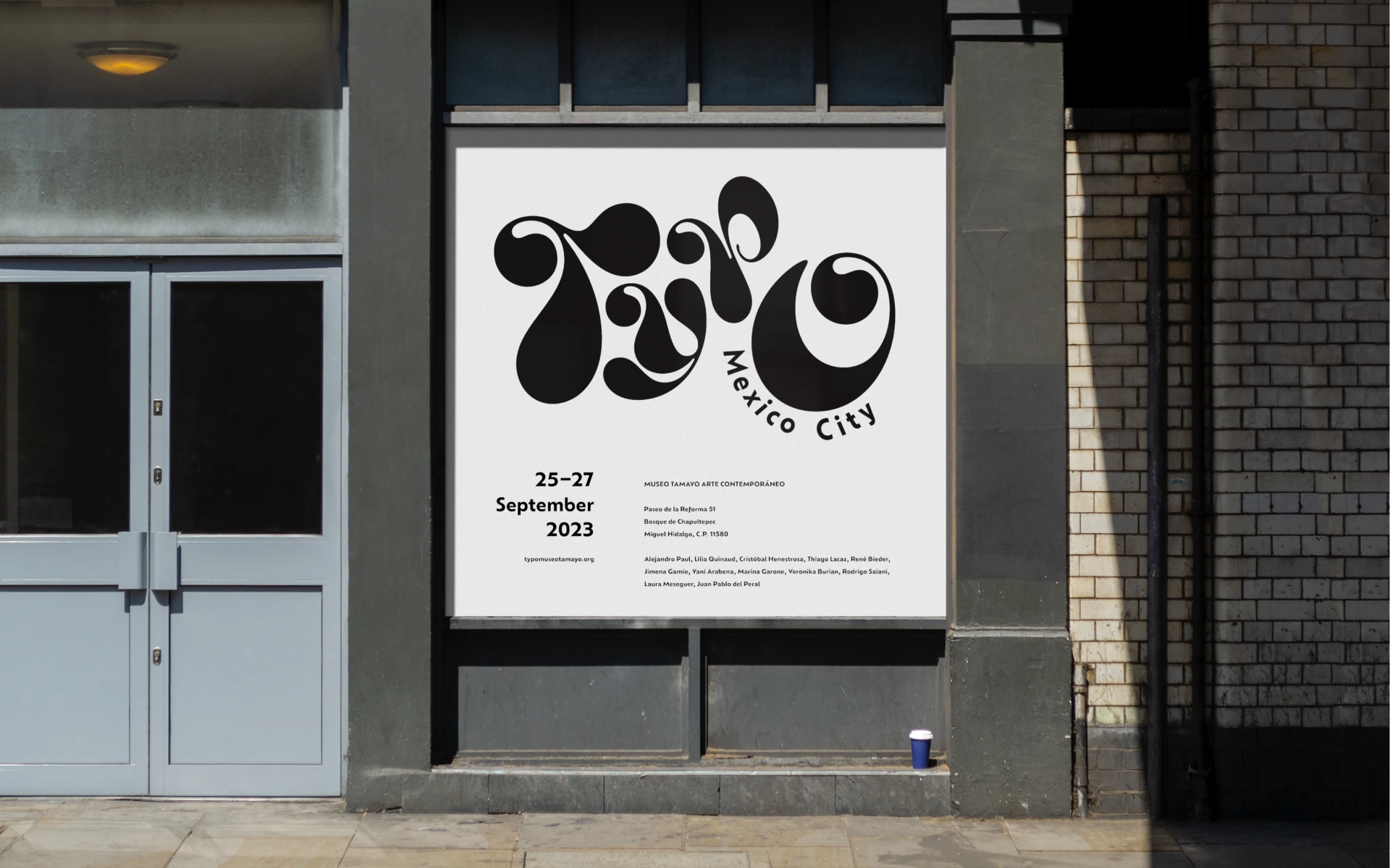 Promotional signage for the event.