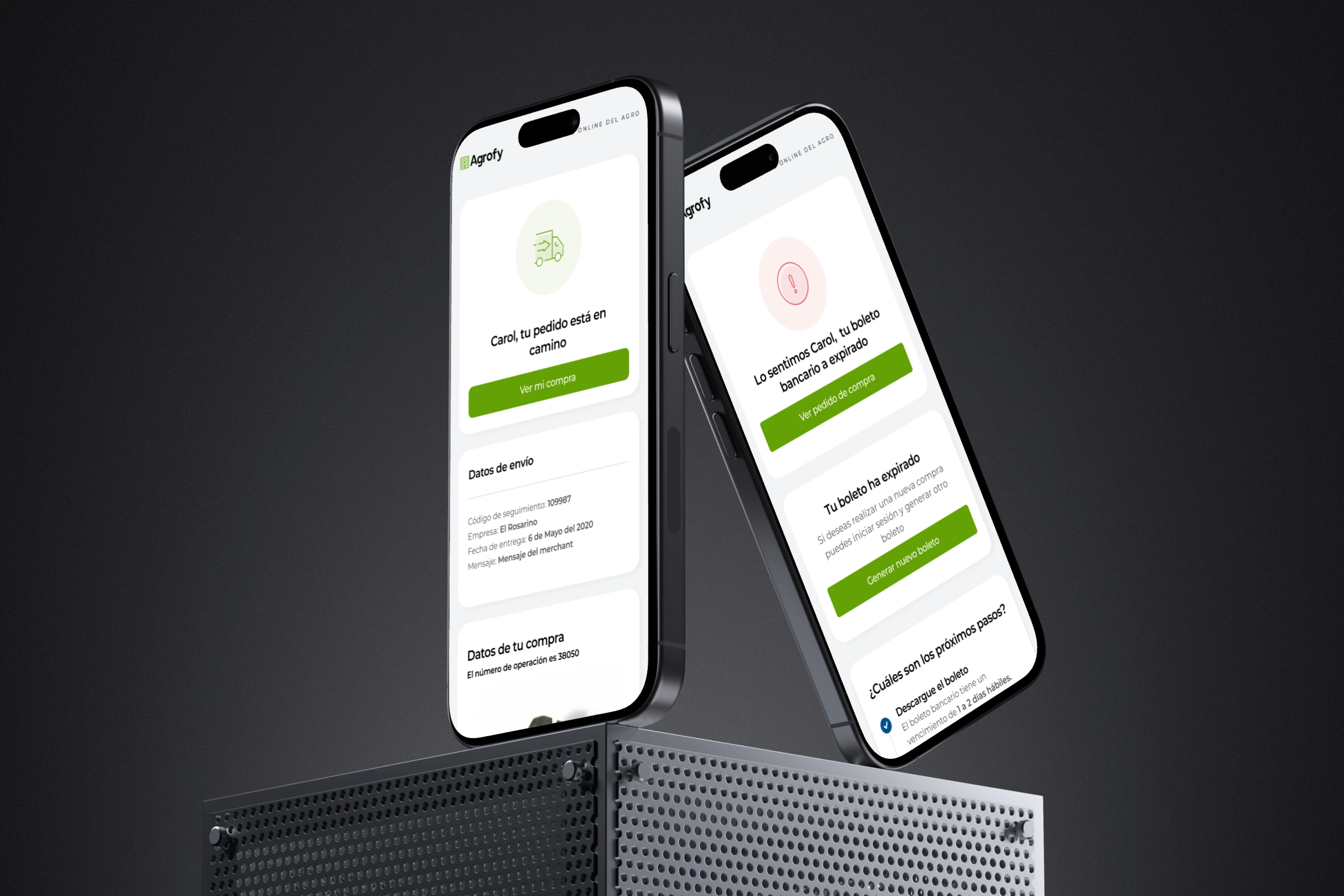 Confirmation of a pruchase mailing.