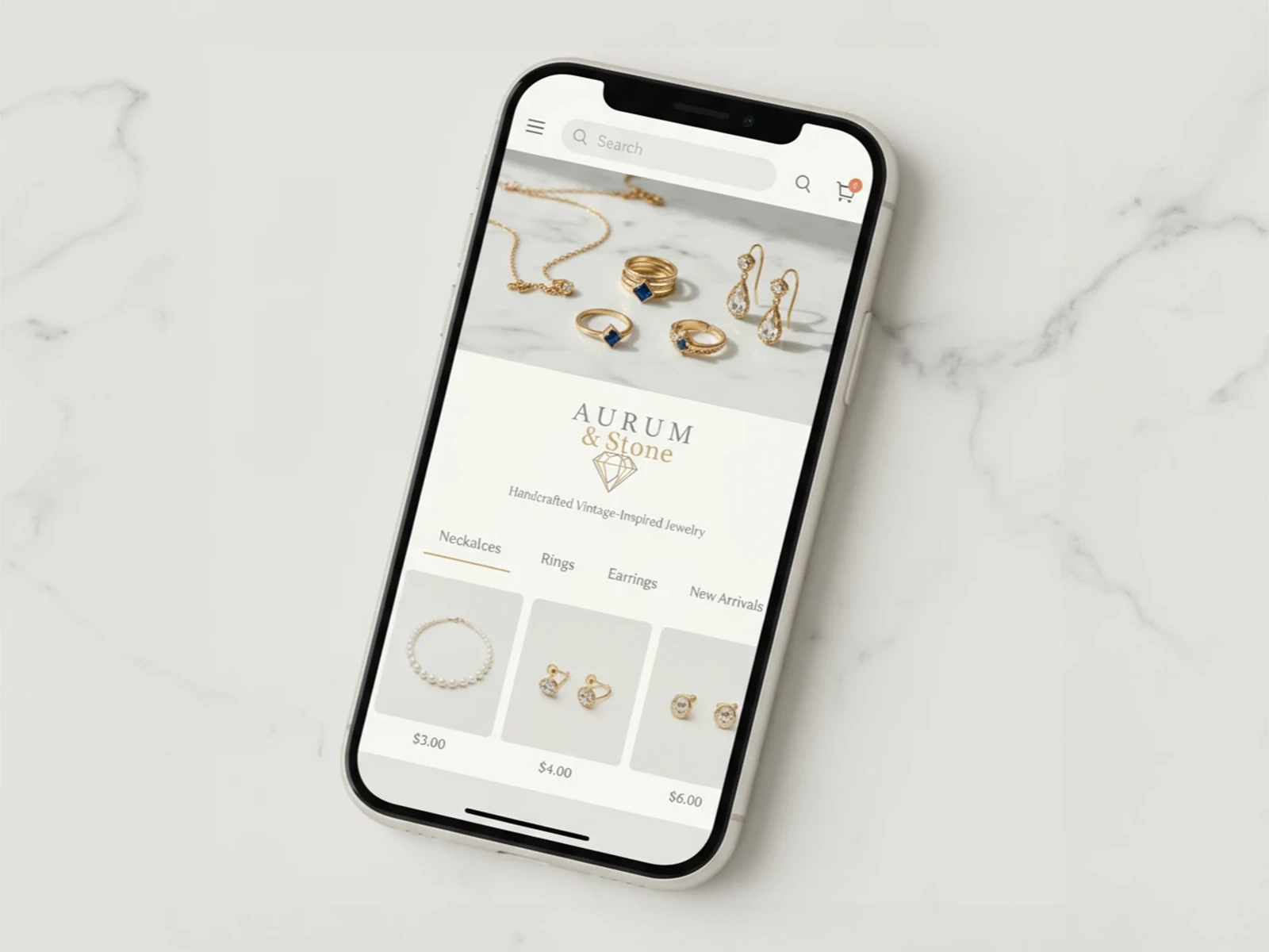 Storefront mobile mockup