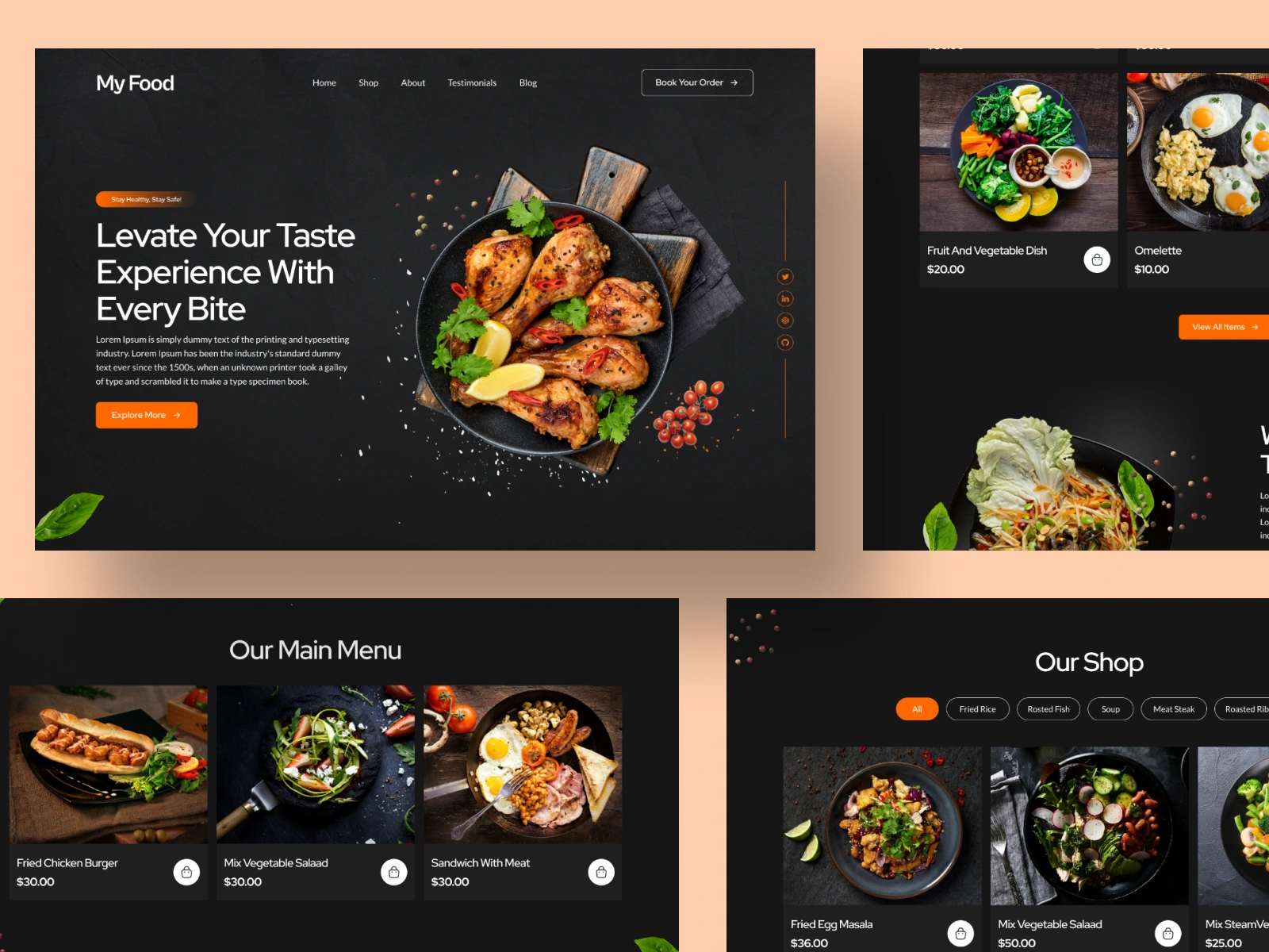 Web-Design for Food Site