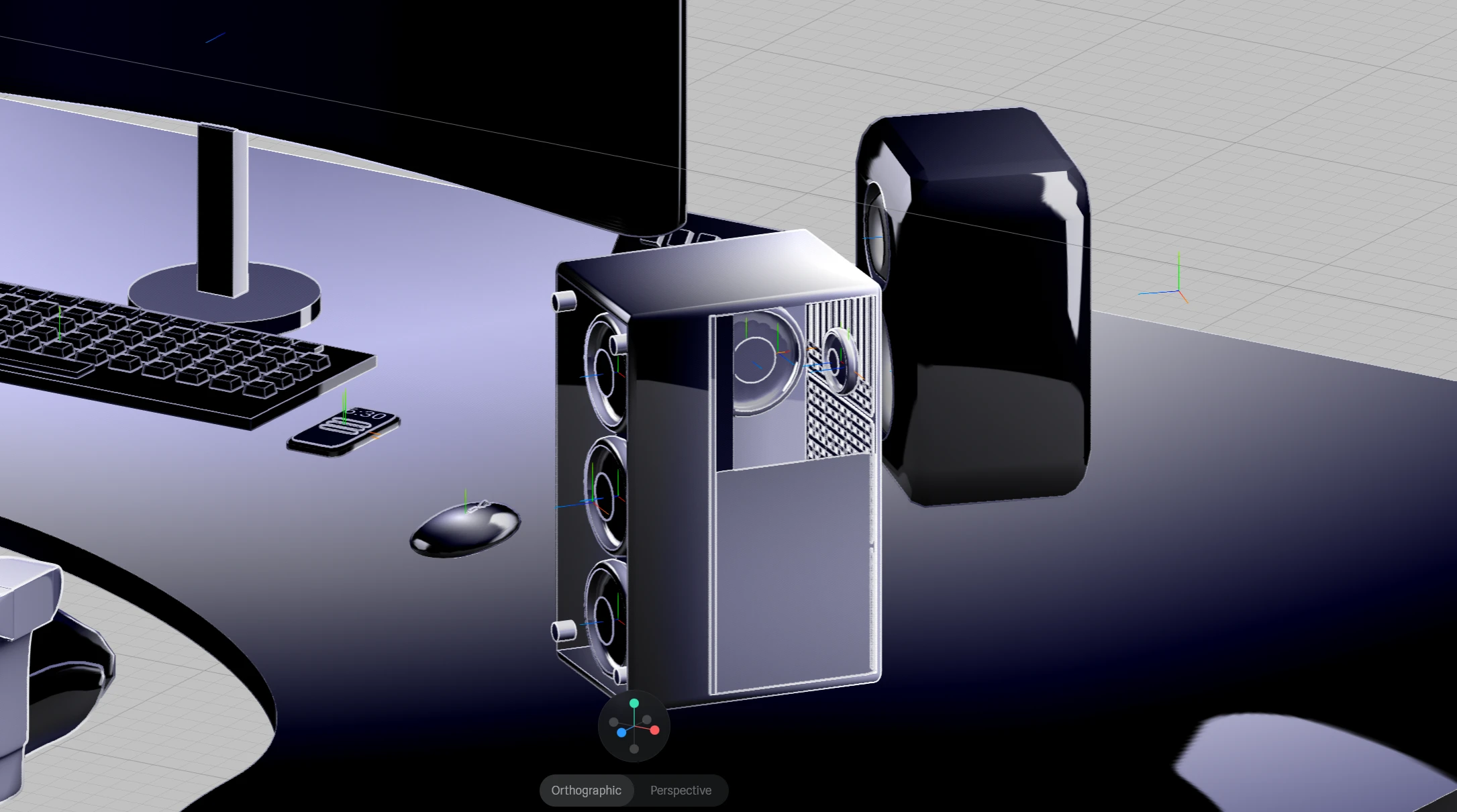 Gaming CPU with a metallic look.