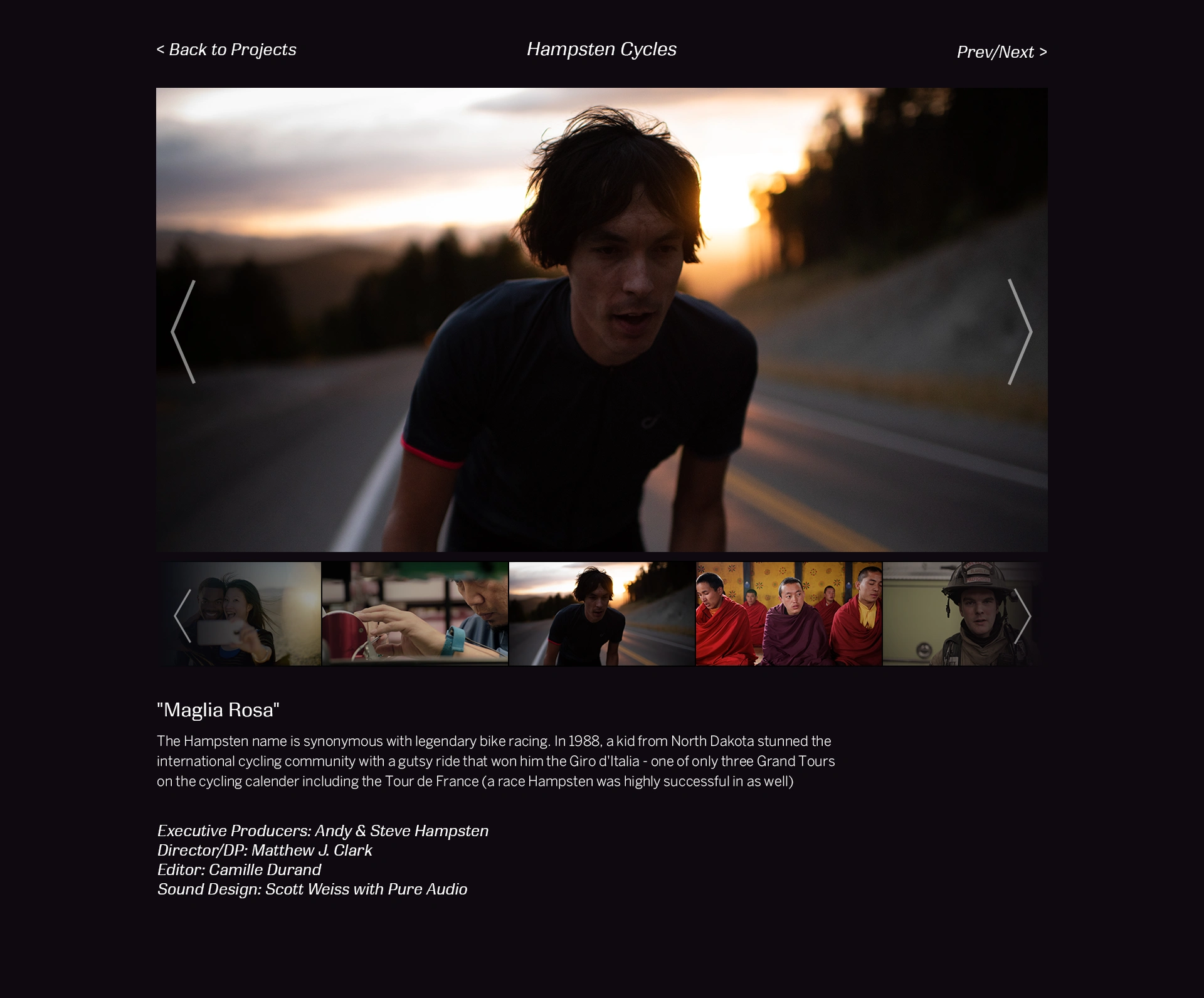 Example Project Page Layout