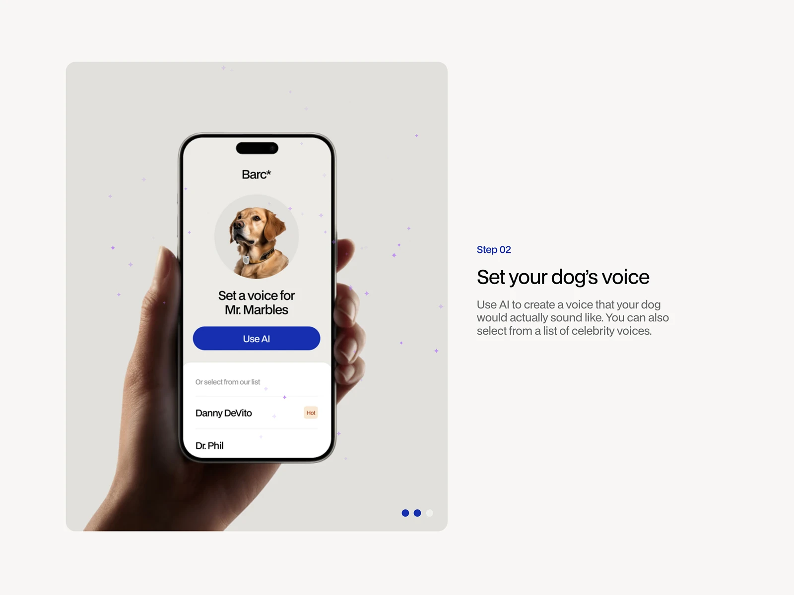 Features overview on scroll