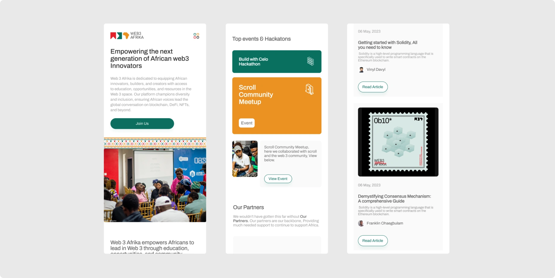 Web 3 Afrika- Mobile version