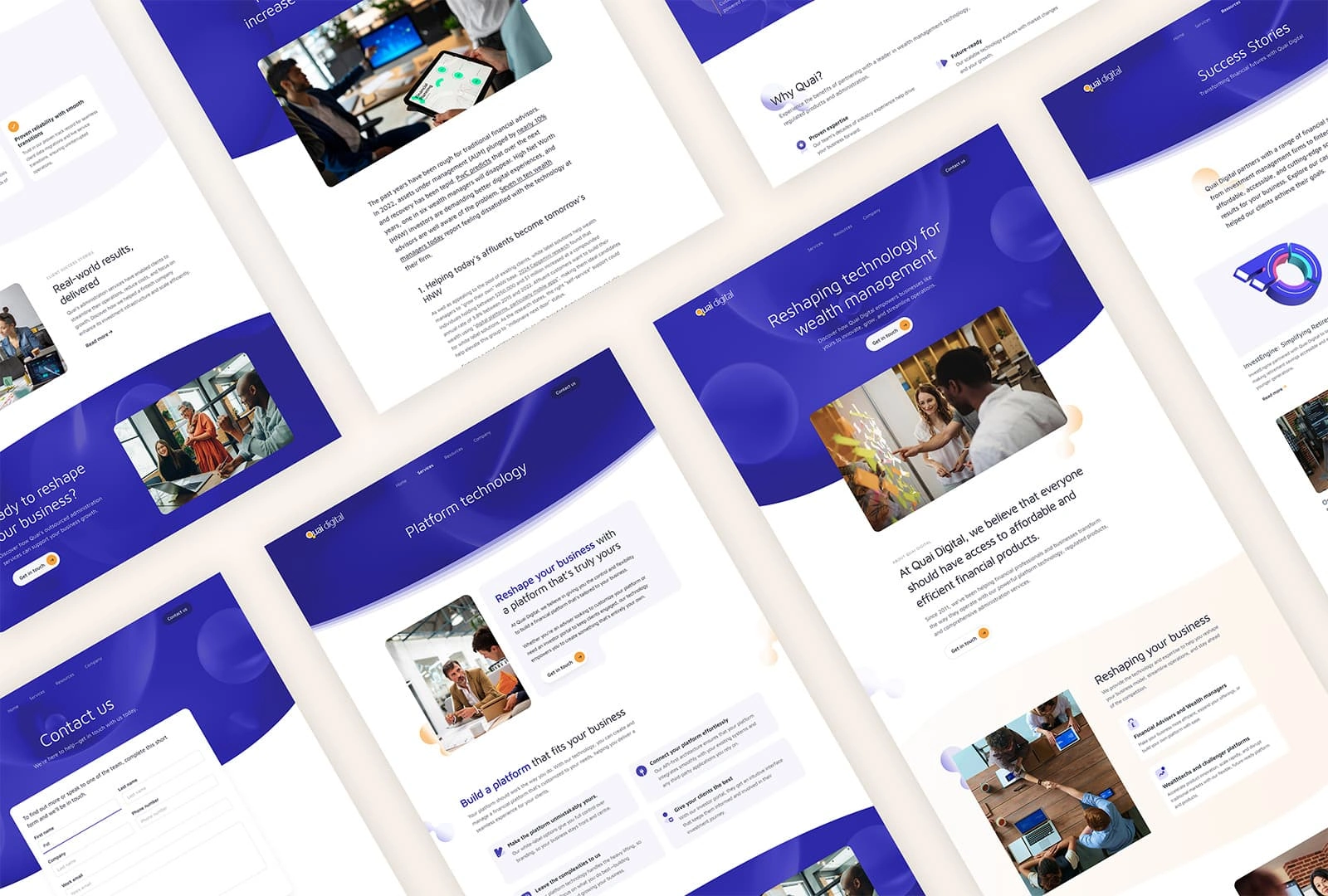 Desktop page designs