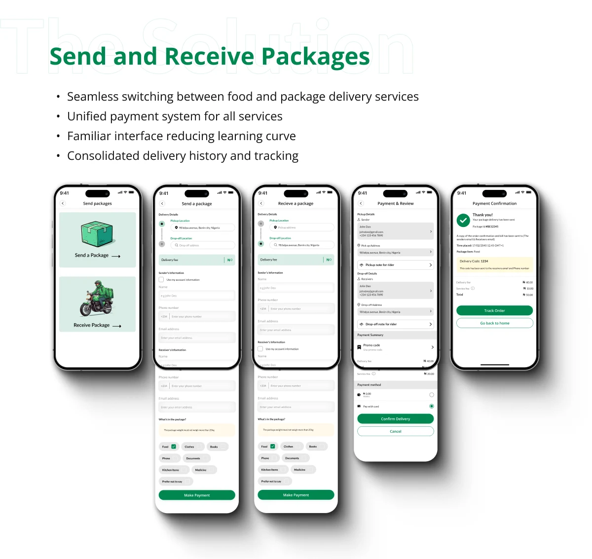 Unified Interface for Food & Package Delivery Services