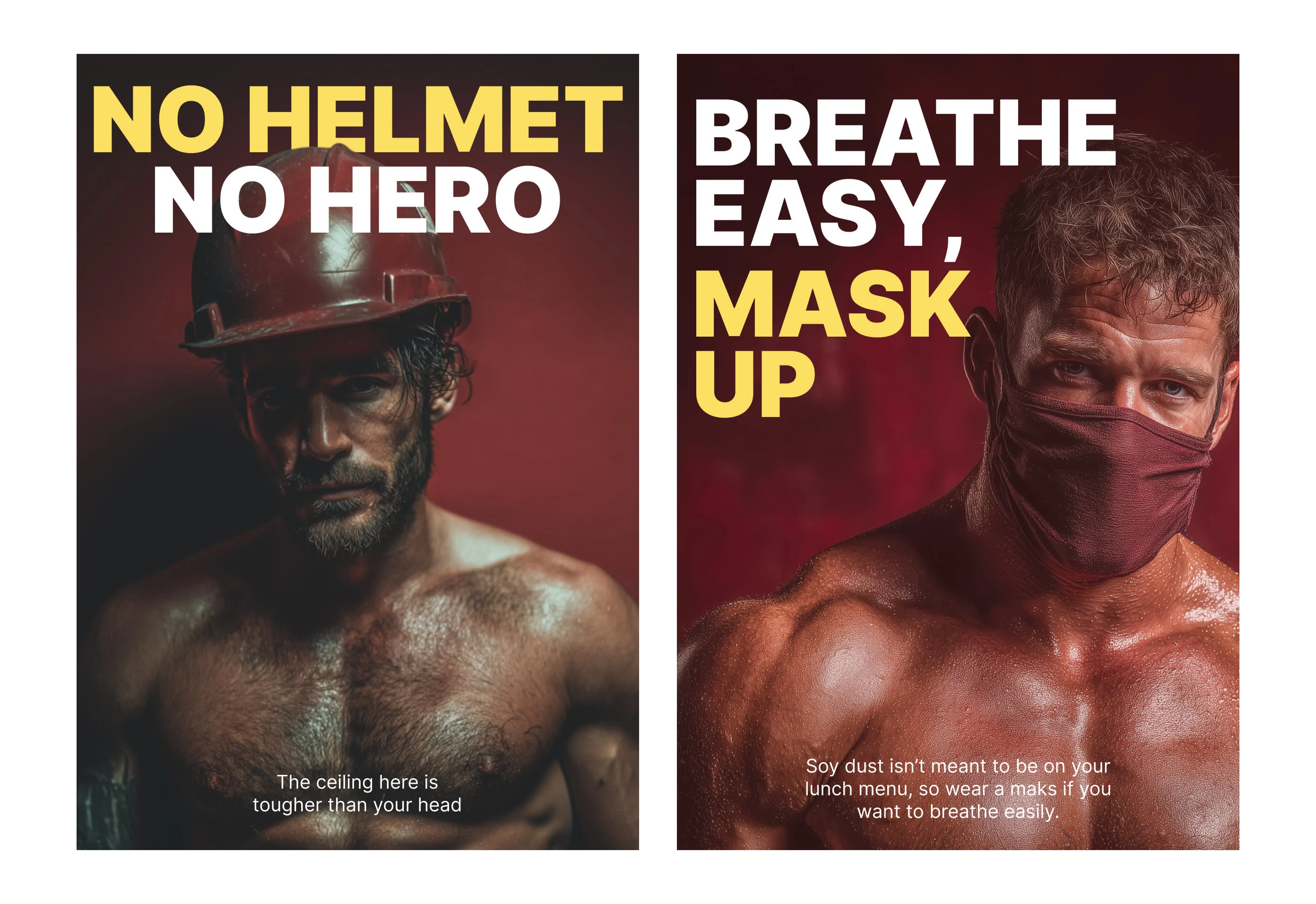 I was asked to create factory safety posters, presenting important rules in a lighthearted and humorous tone to make them more engaging and memorable for employees.