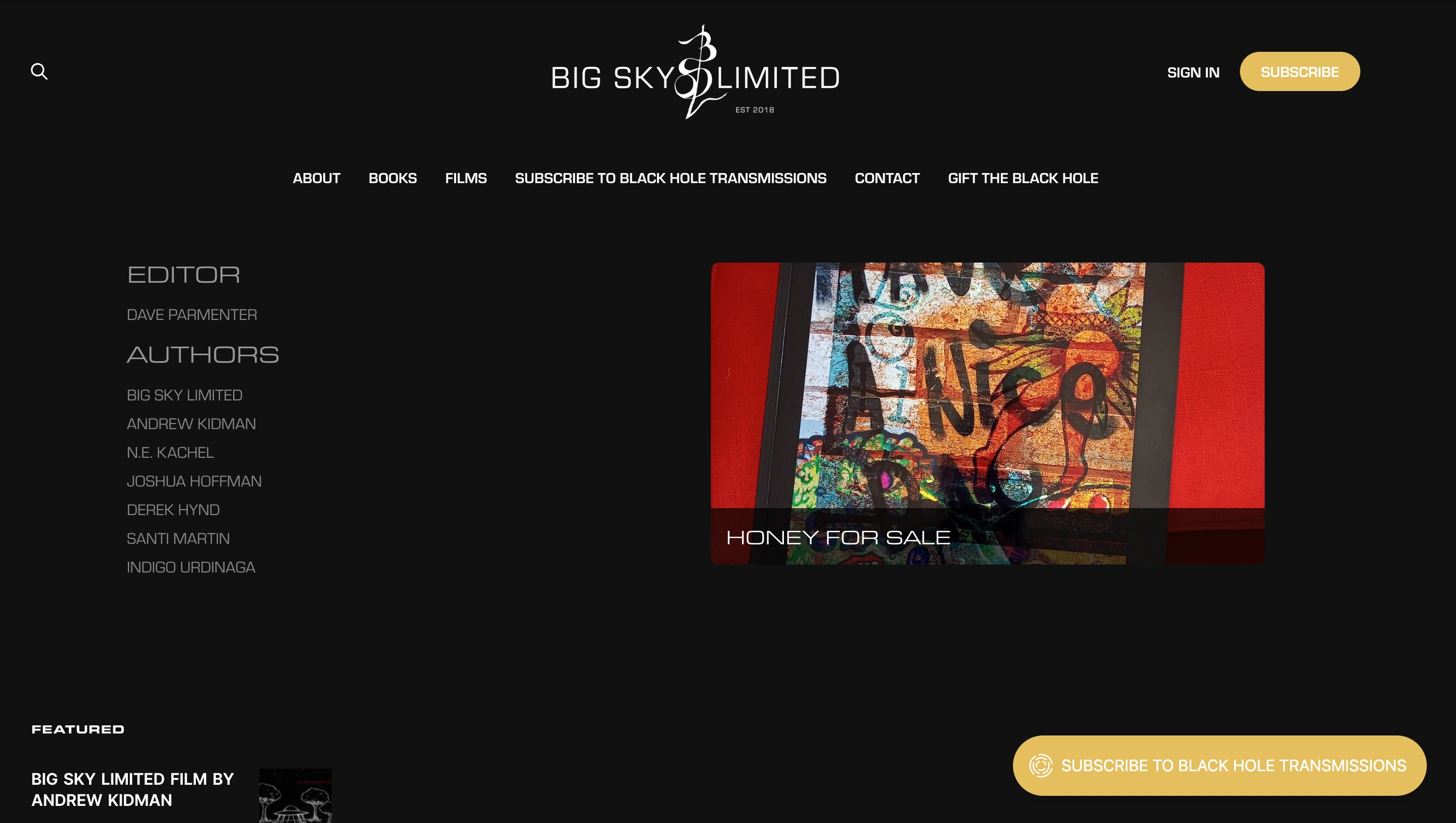 Customized Ghost theme Source with Contributors navigation and Latest Post sticky header