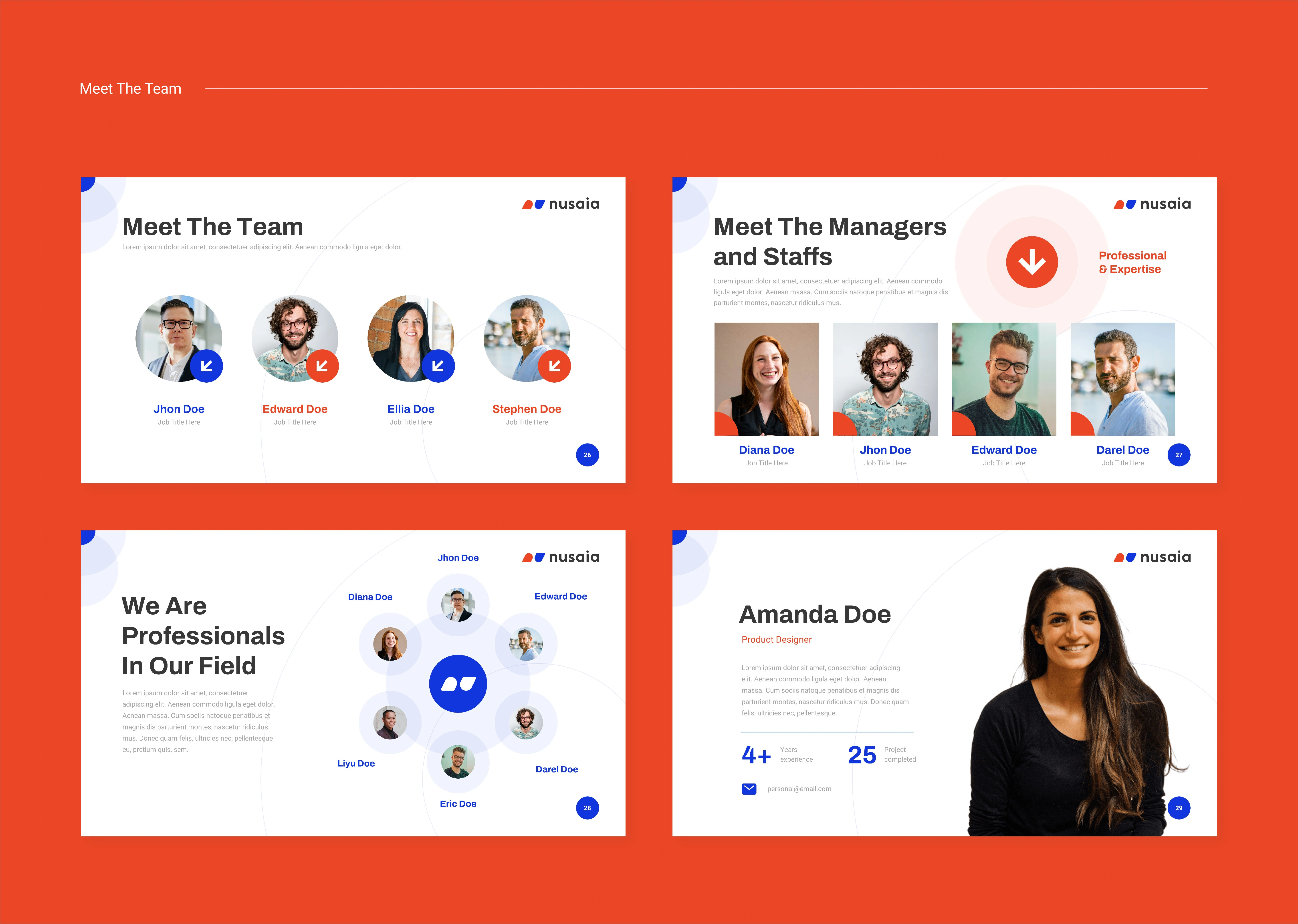 Meet the team slides