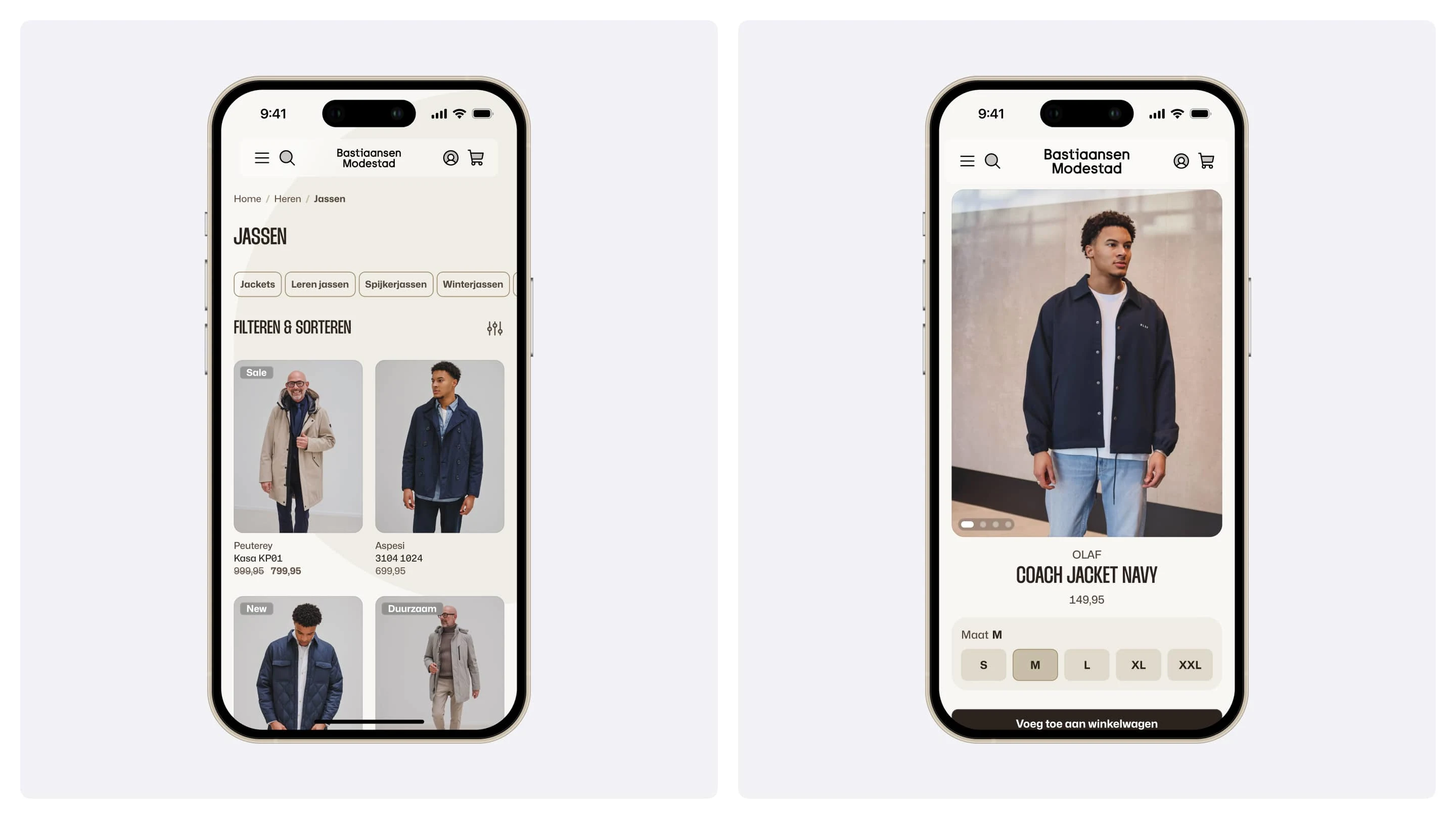 Product listing and product display pages on Mobile