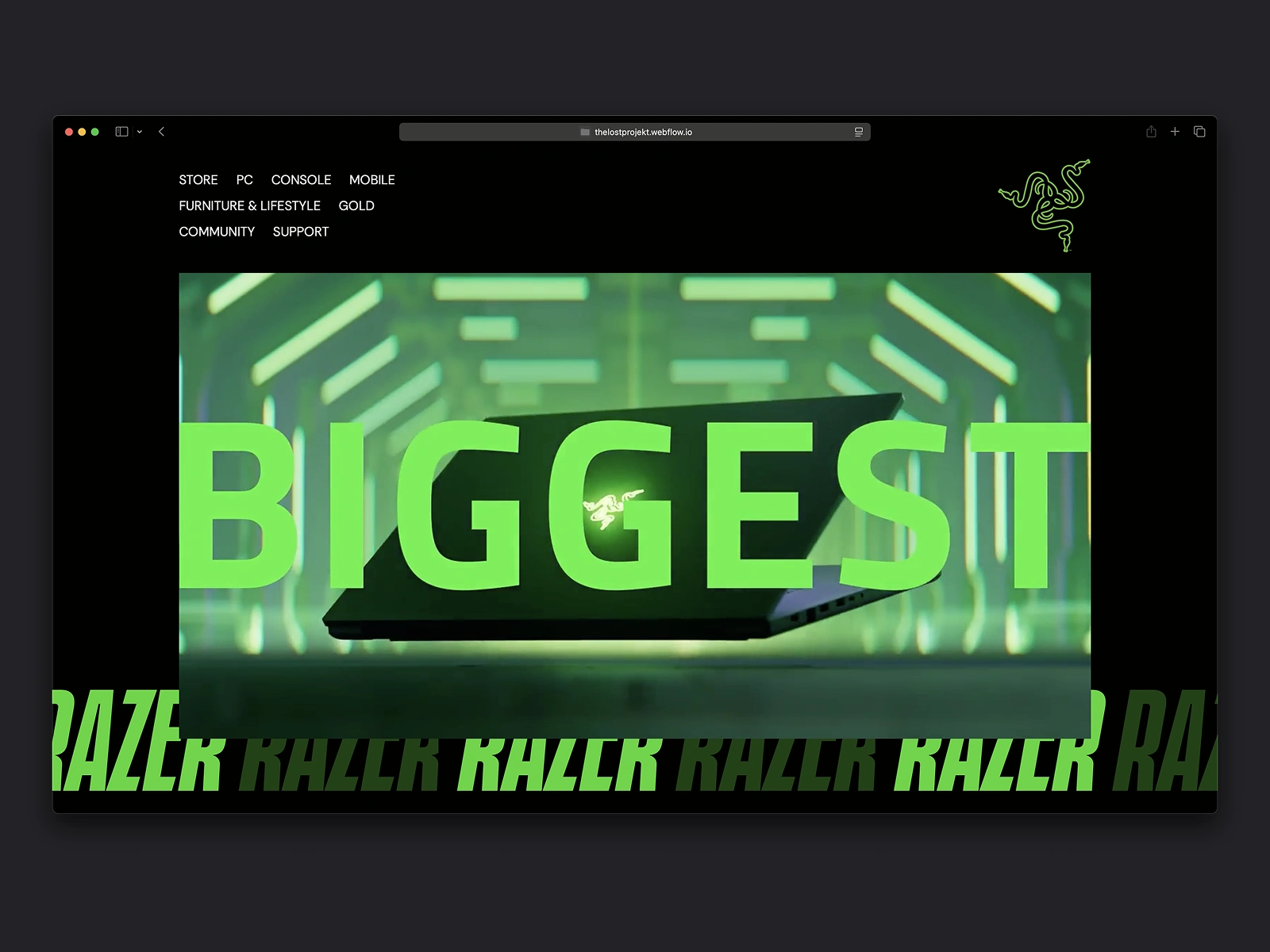 Razer website design concept