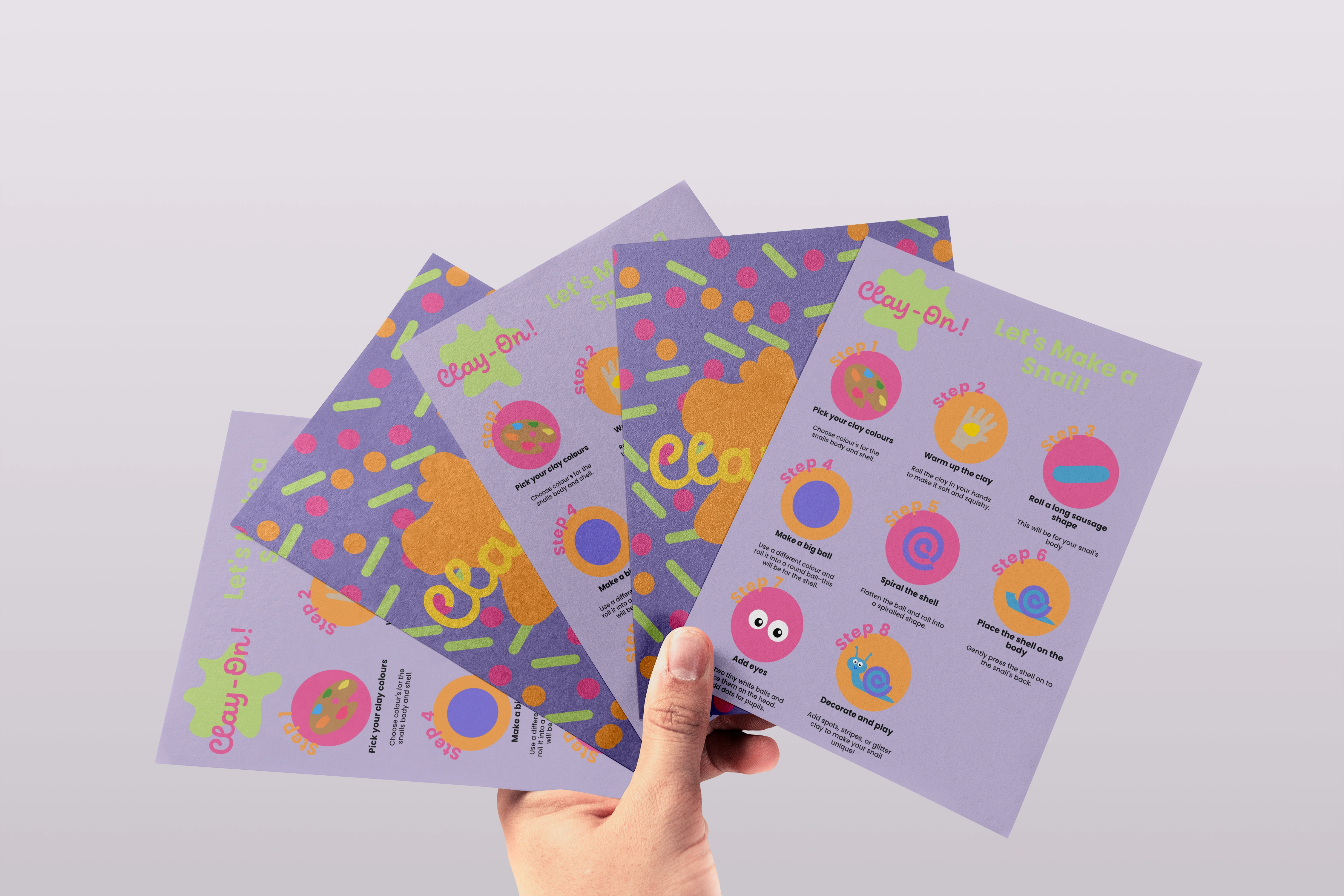 Clay-On! Instruction Cards