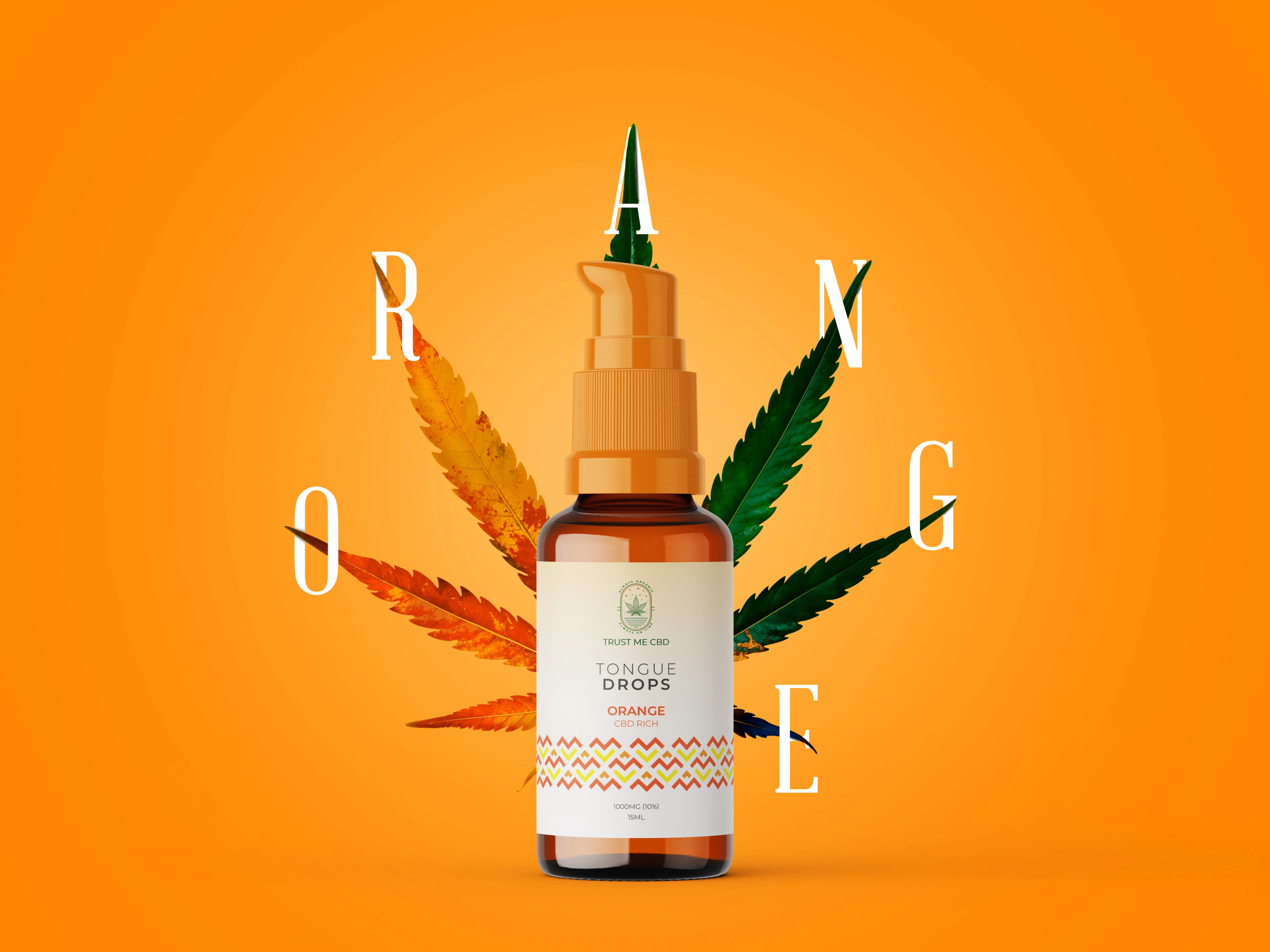 Orange Rich CBD Tongue Drops 