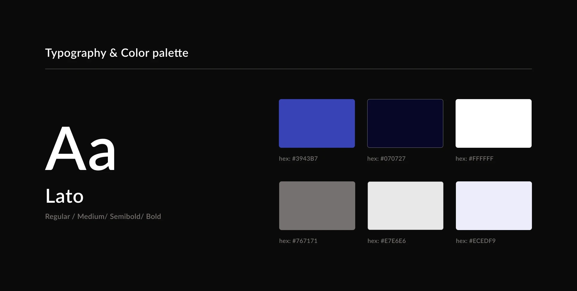 Typography & Color Palette