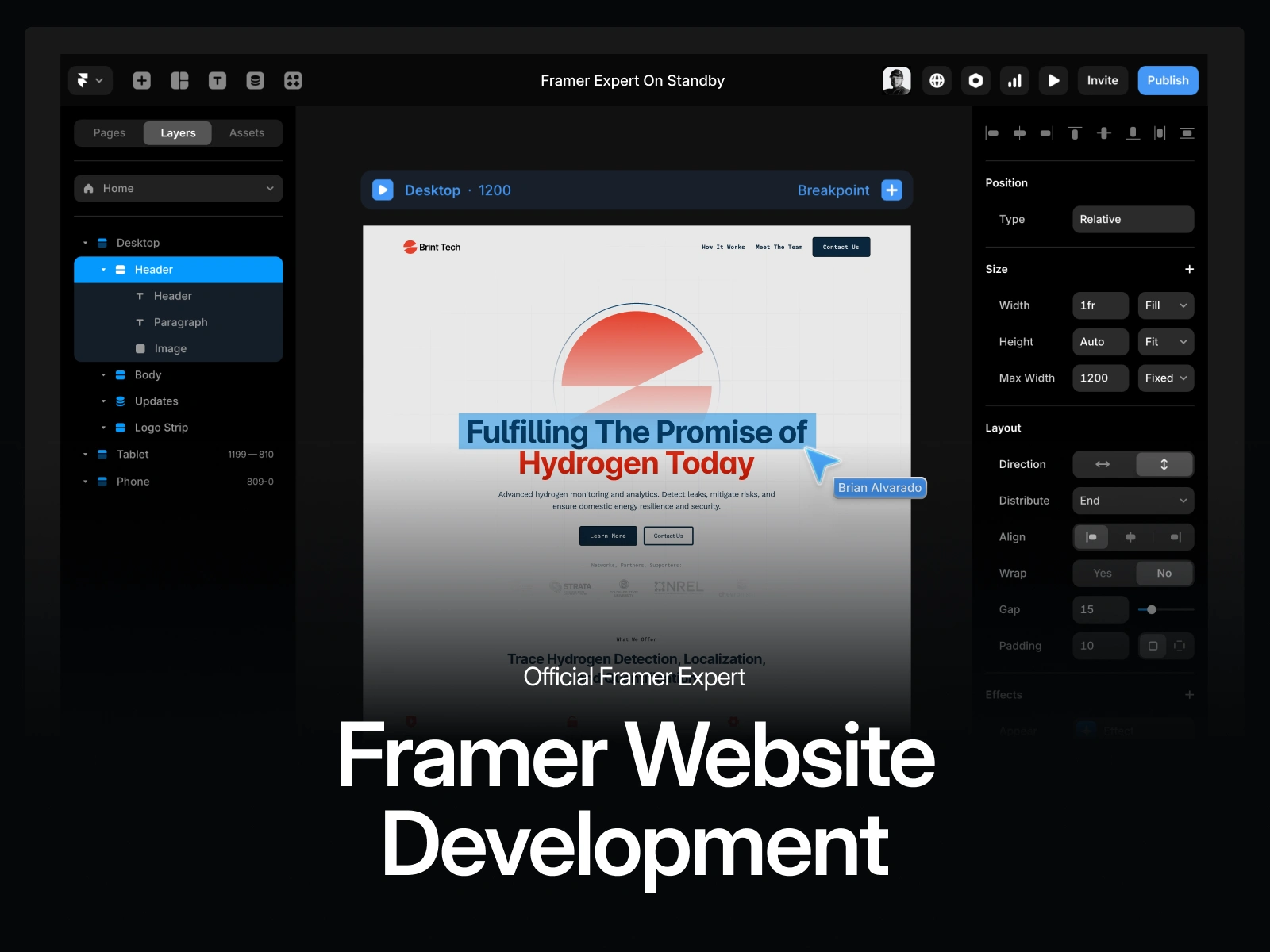 Framer website development by Brian Alvarado, turning your ideas into custom high-converting websites.