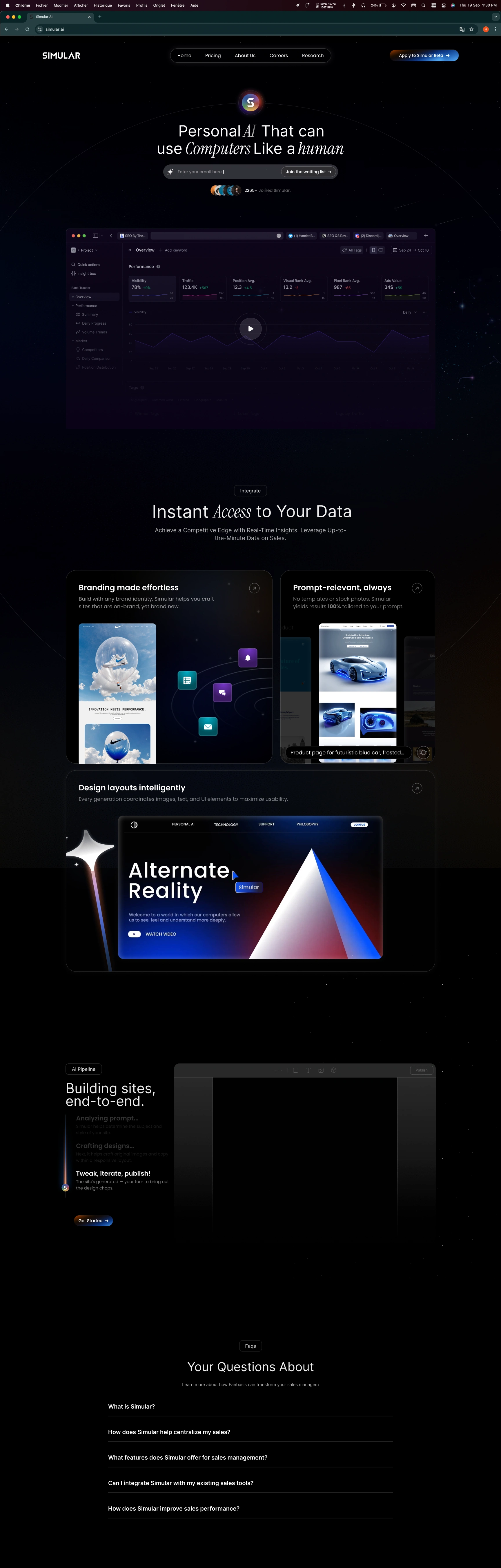 Simular AI - Landing Page