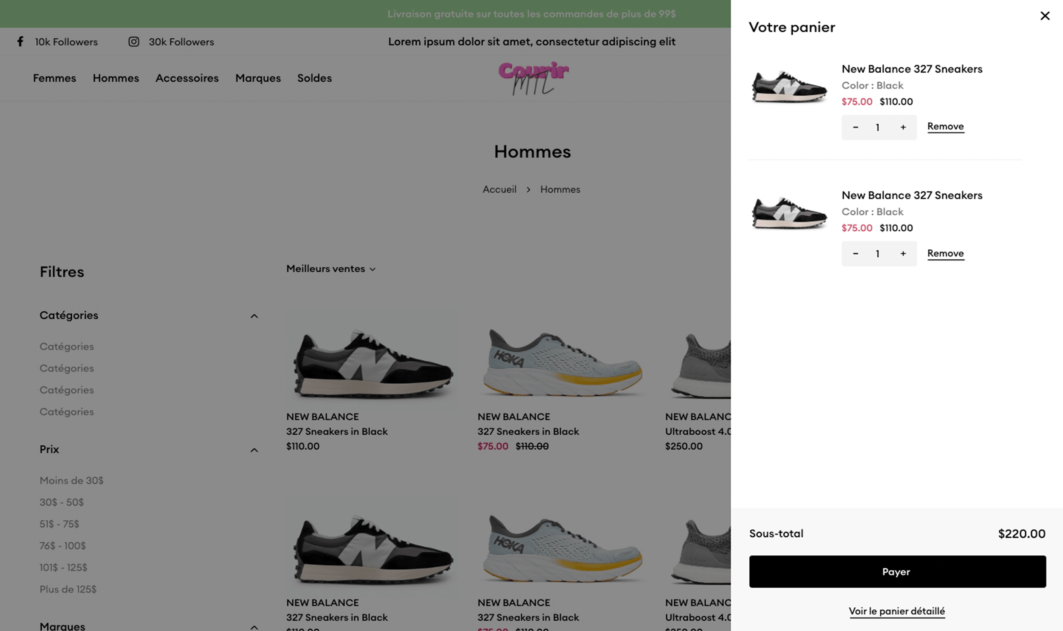 Cart - Quick View