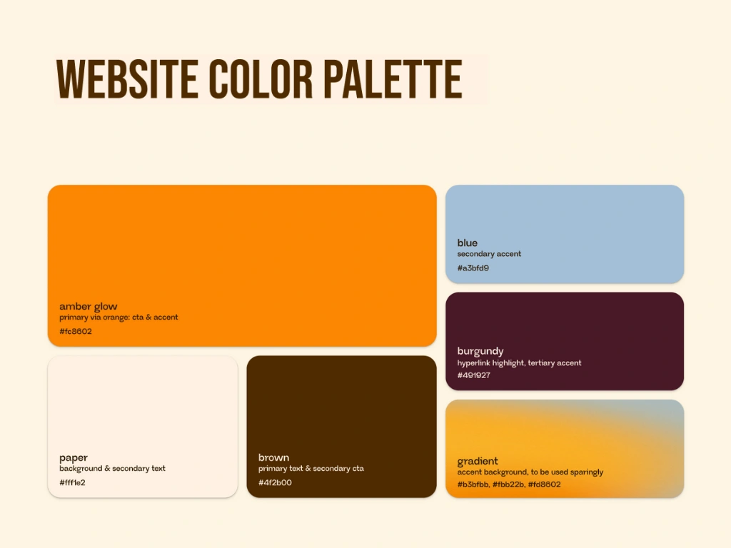 via web color palette