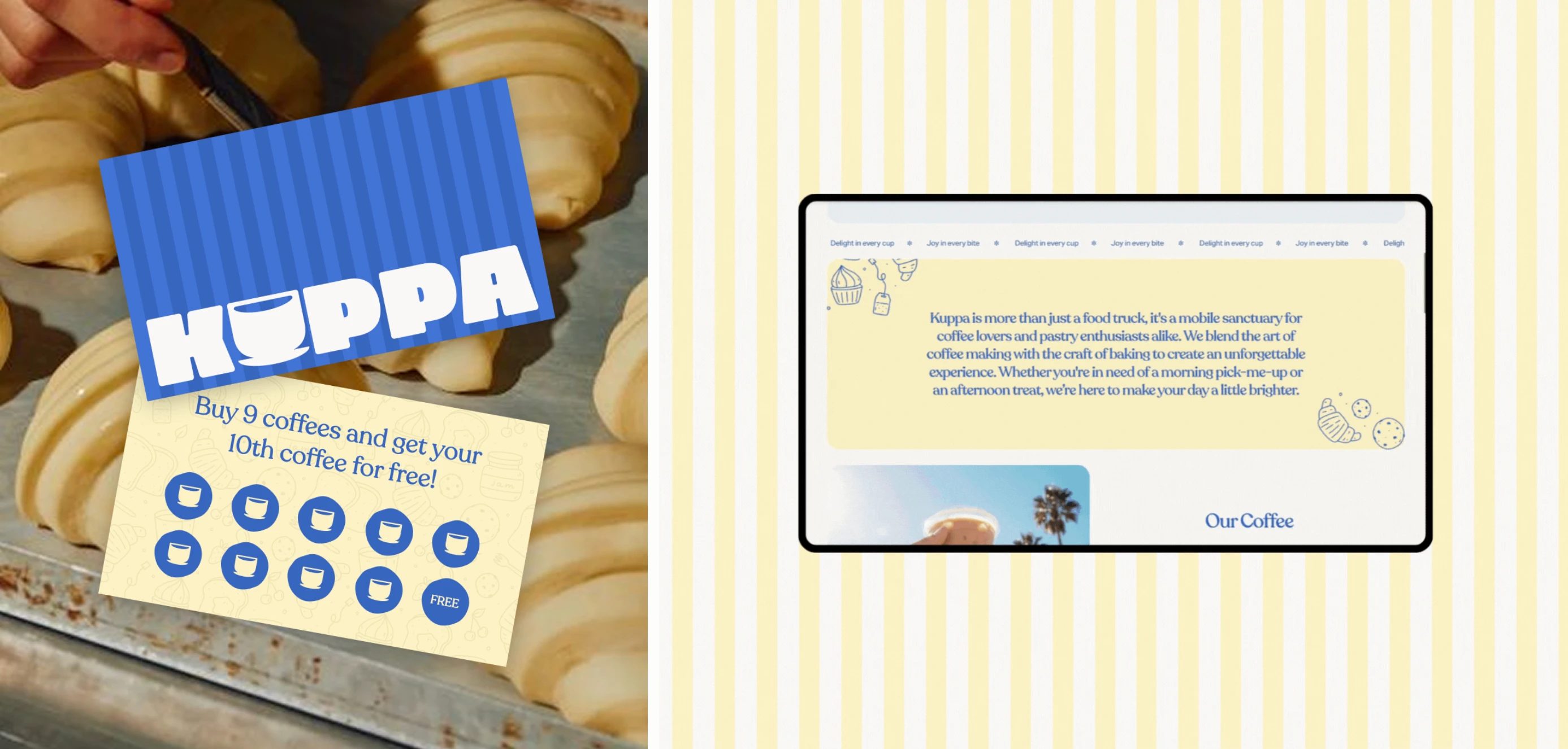 Loyalty card and home page design