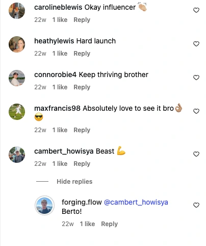 Positive feedback from his launch post!