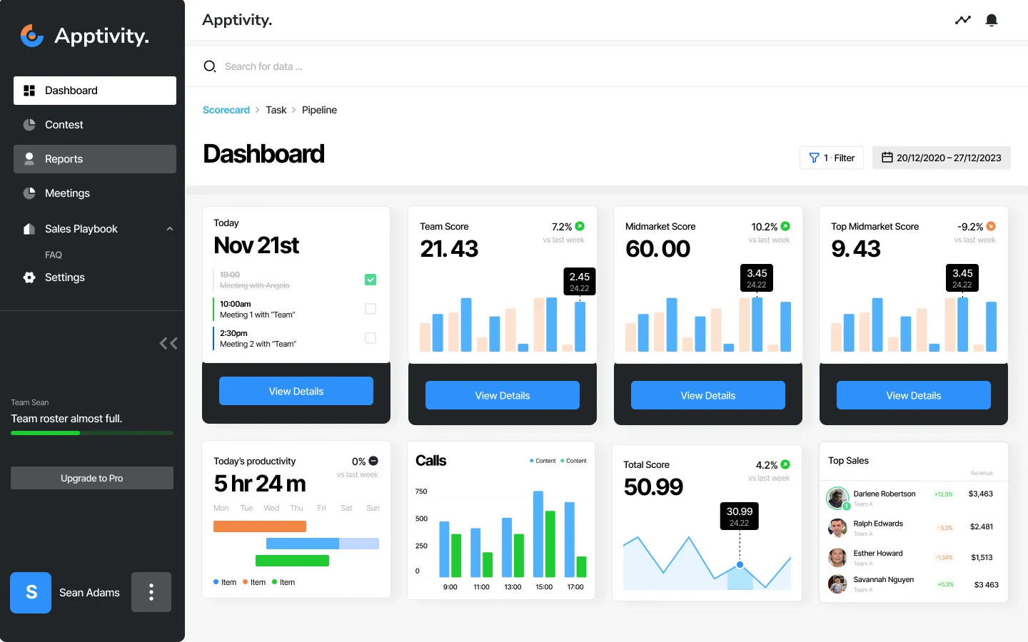 Apptivity Dashboard