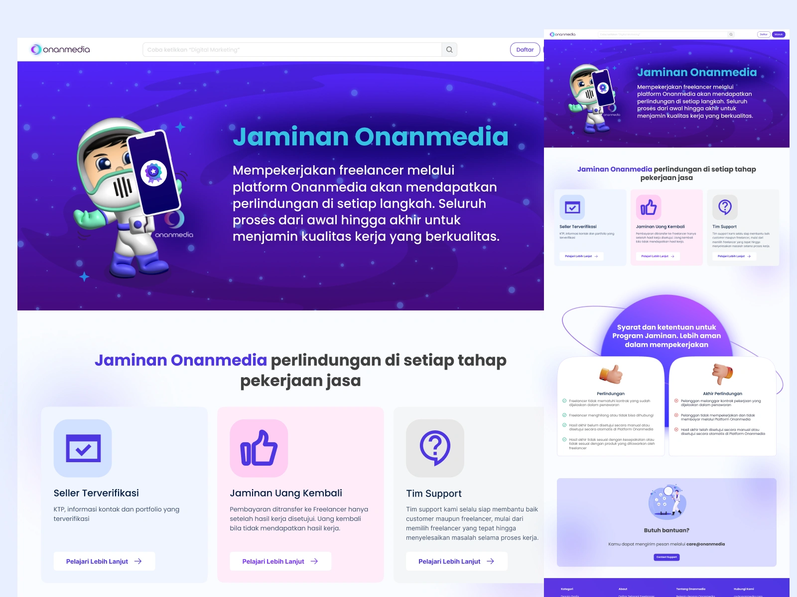 Onanmedia (freelancer platform) - onanmedia.com/instructions/onanmedia-guarantee