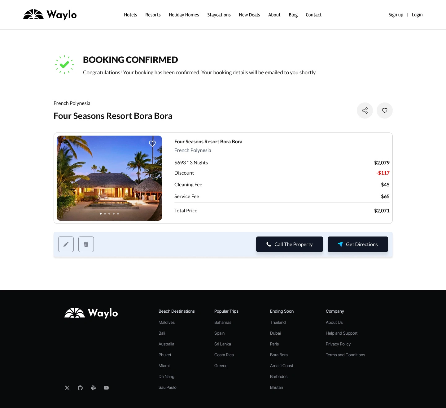 Booking Confirmation
