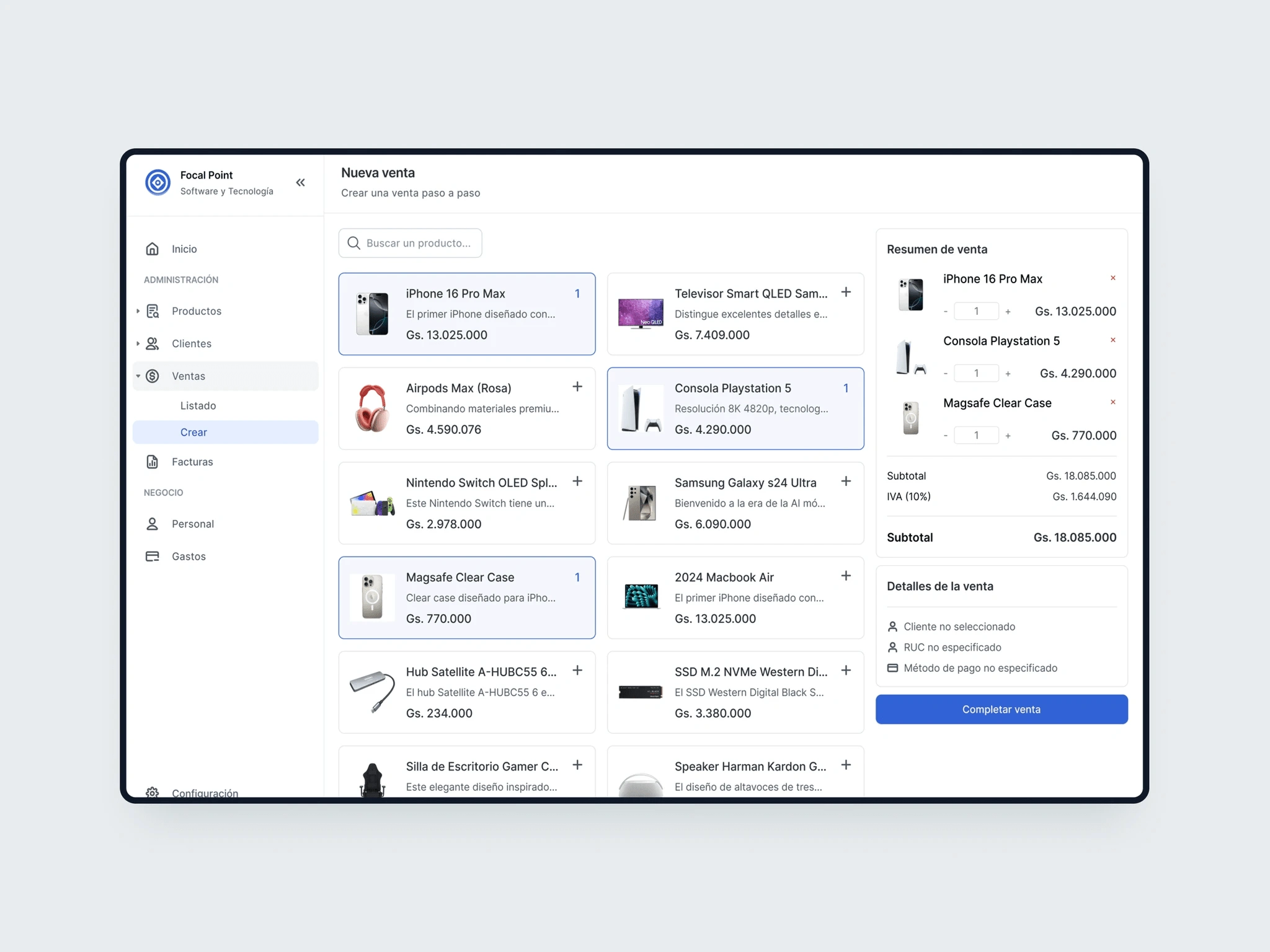 Focal Point's Sales Flow