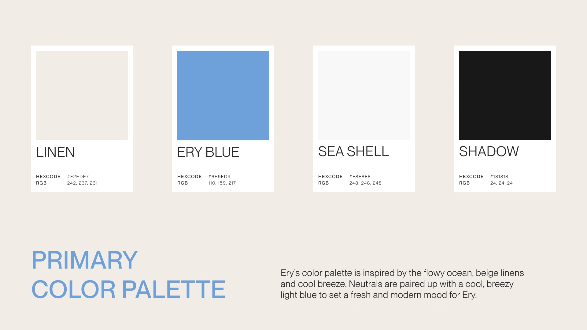Ery's Primary Color Palette - Fresh and Modern color Palette