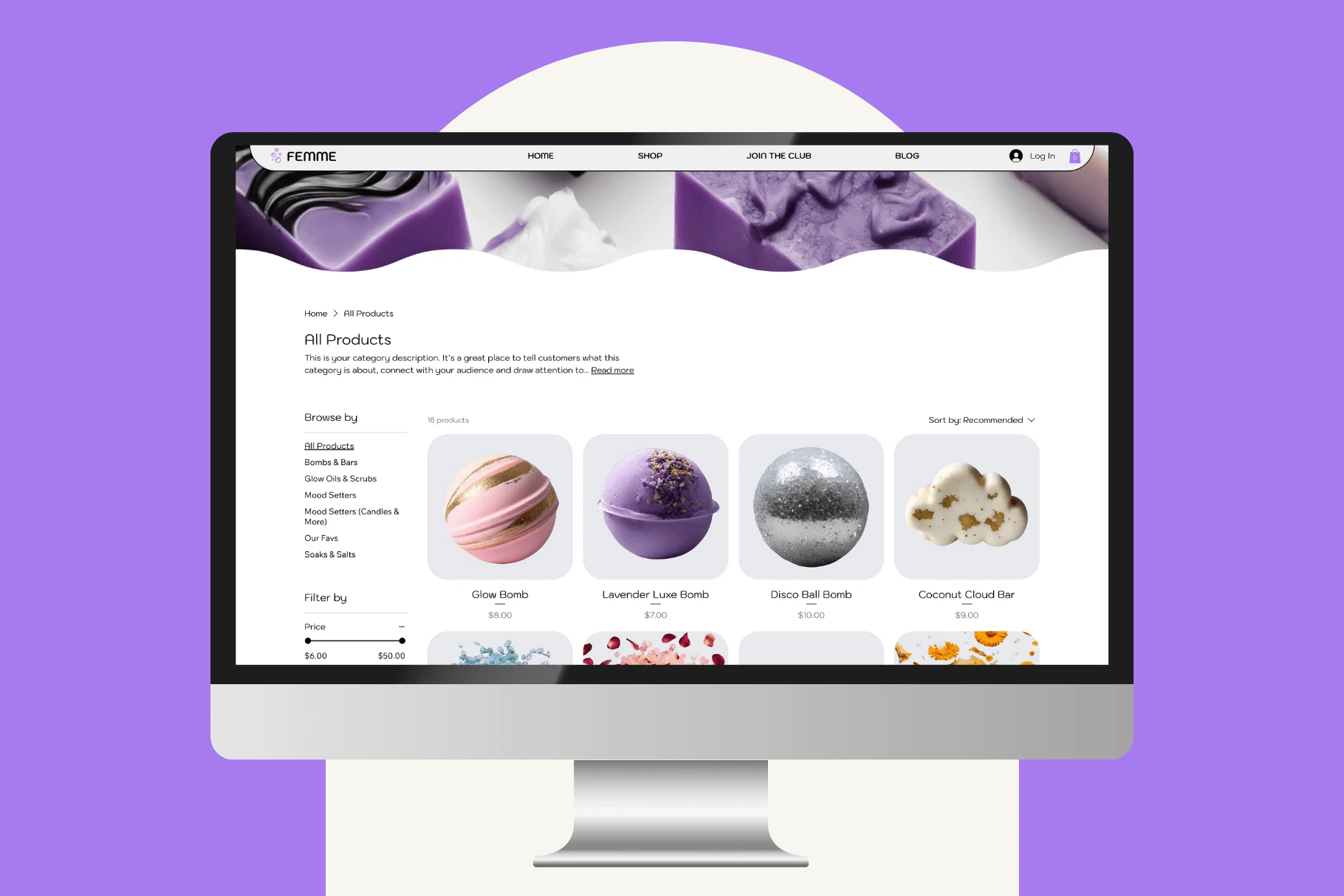 🛁 A shop page that sells for you. Clean, clickable, and perfectly organized to showcase your best-sellers. Yes, it’s that easy.