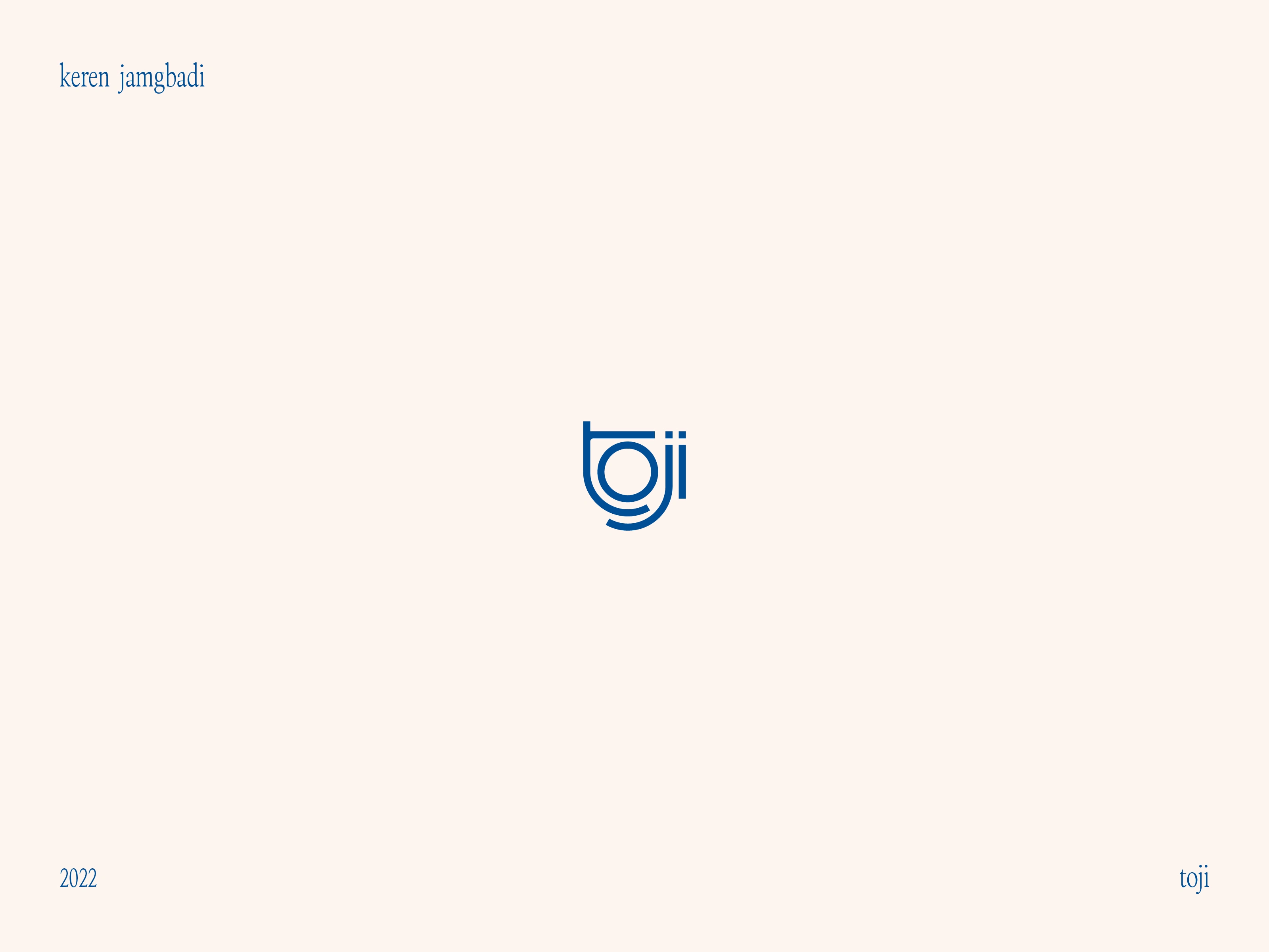 Toji Wordmark Logo