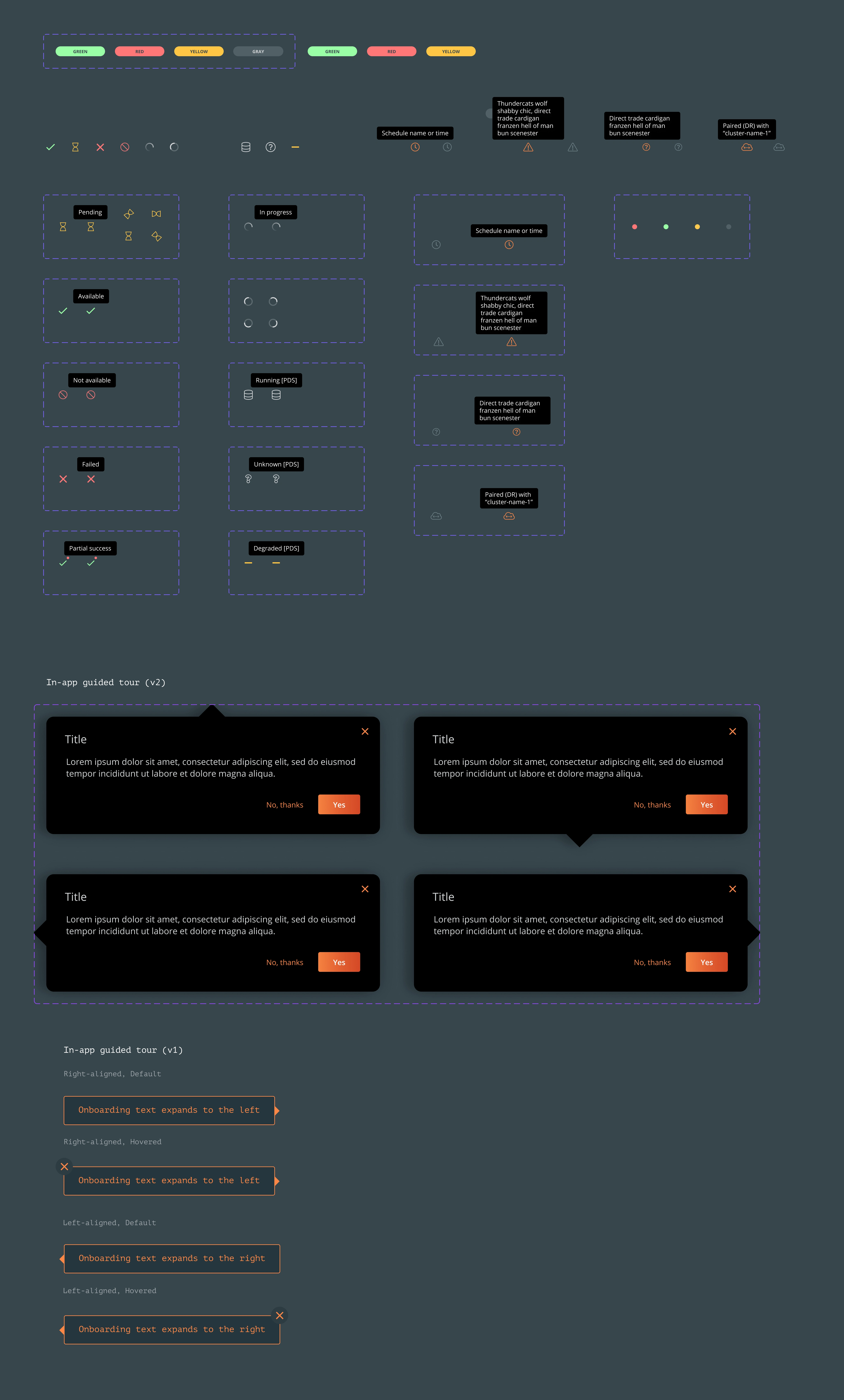 UI kit: Statuses and tooltips ↑