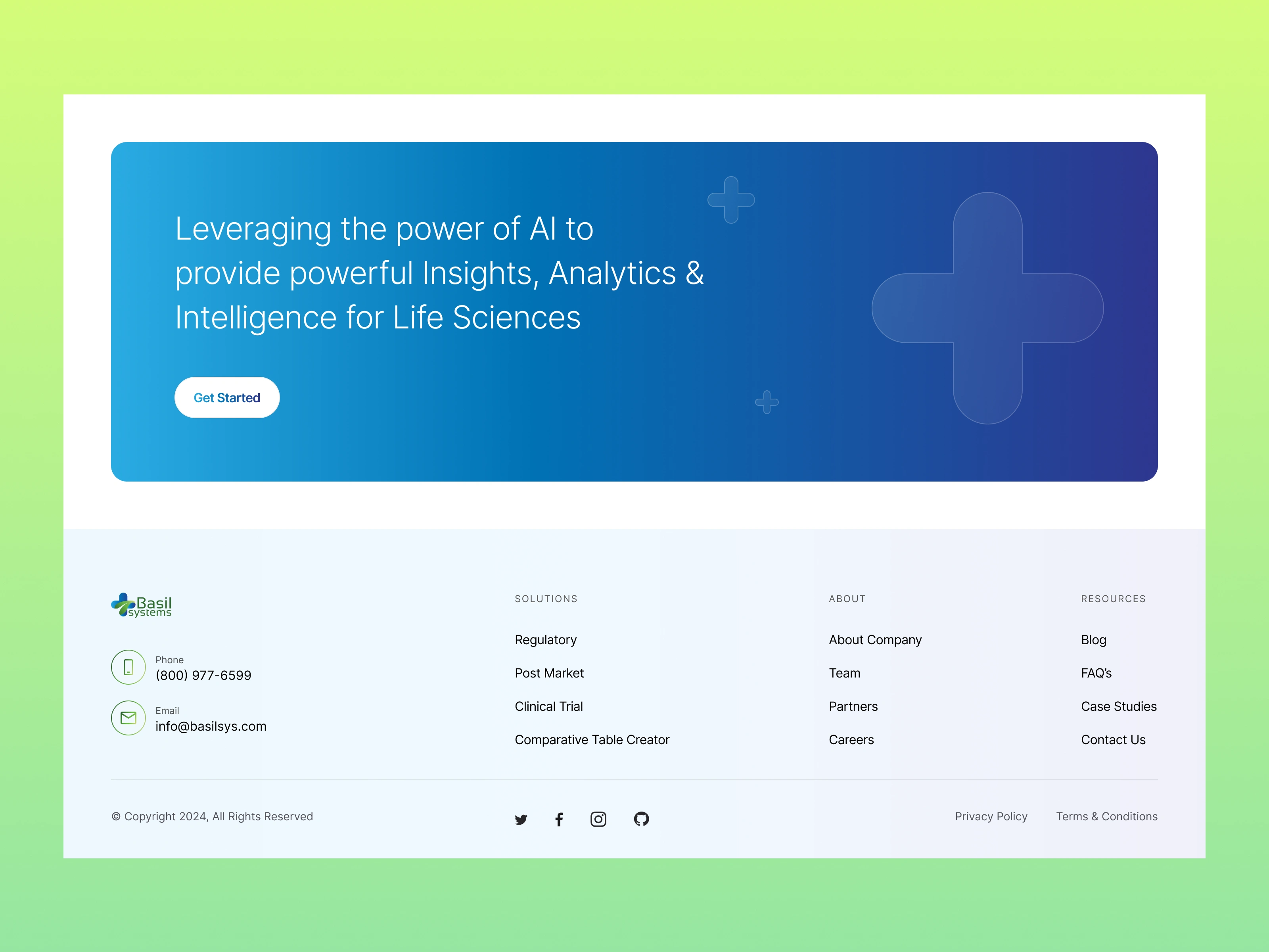 CTA and Footer