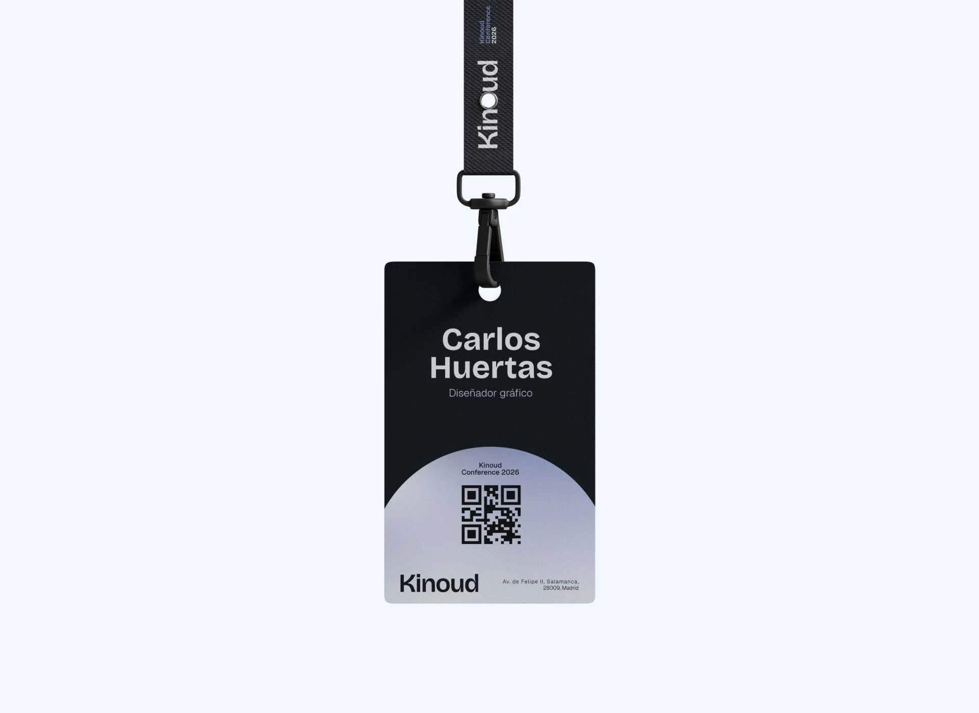 Kinoud's event lanyard.