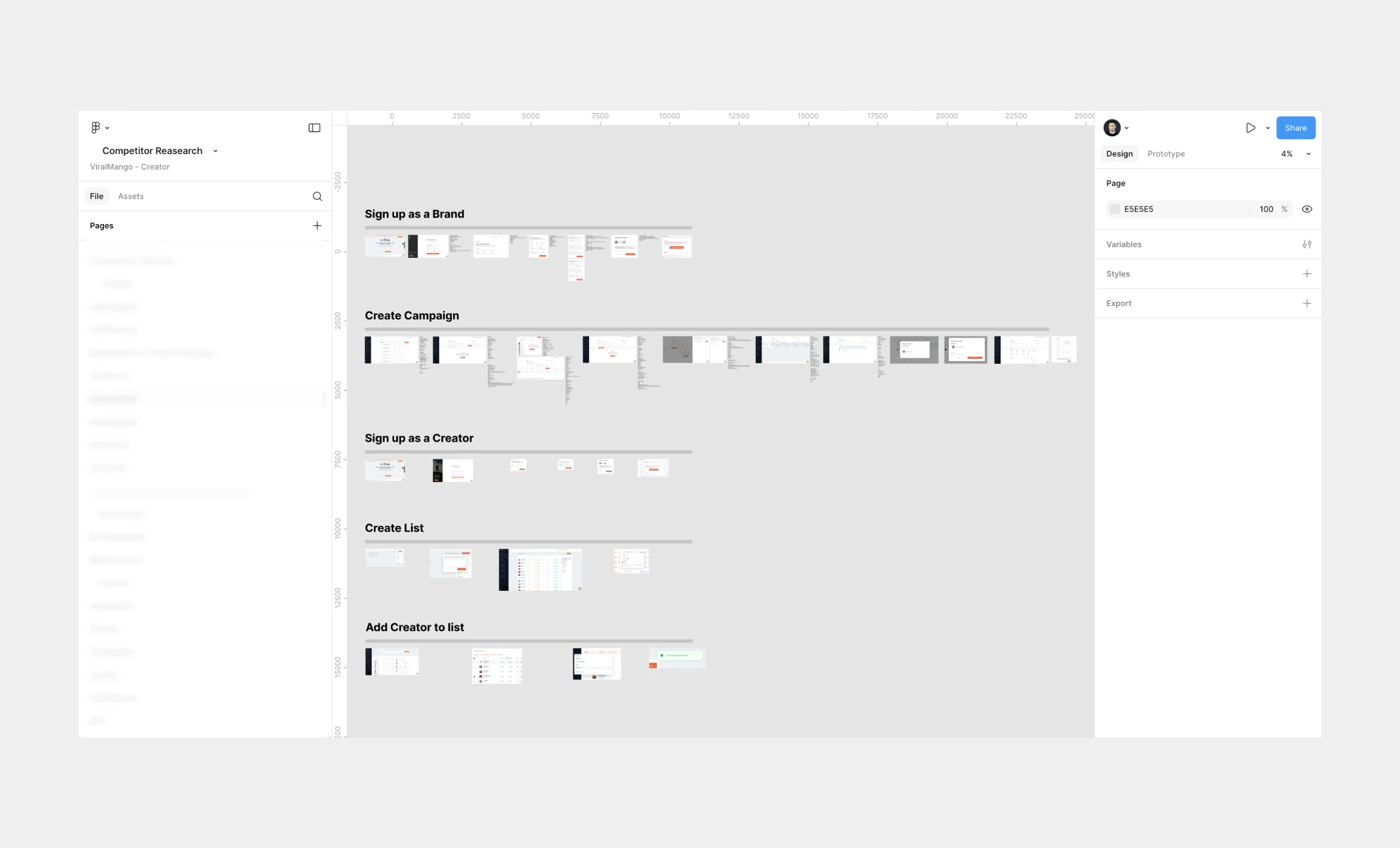 Example of a competitors research document. 
Note: Because of privacy, I blurred the competitor's name. Thanks for understanding.