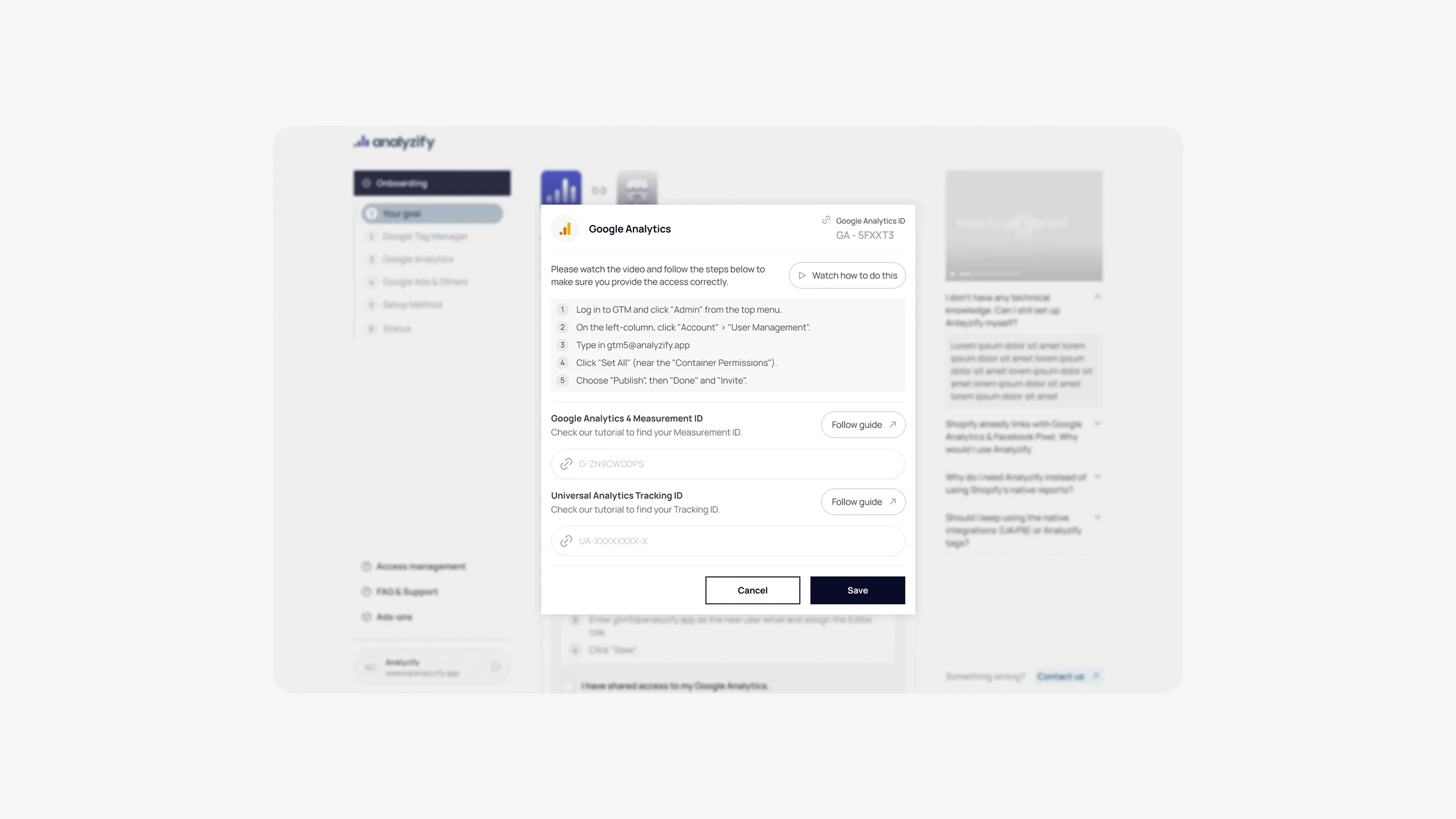 Onboarding flow