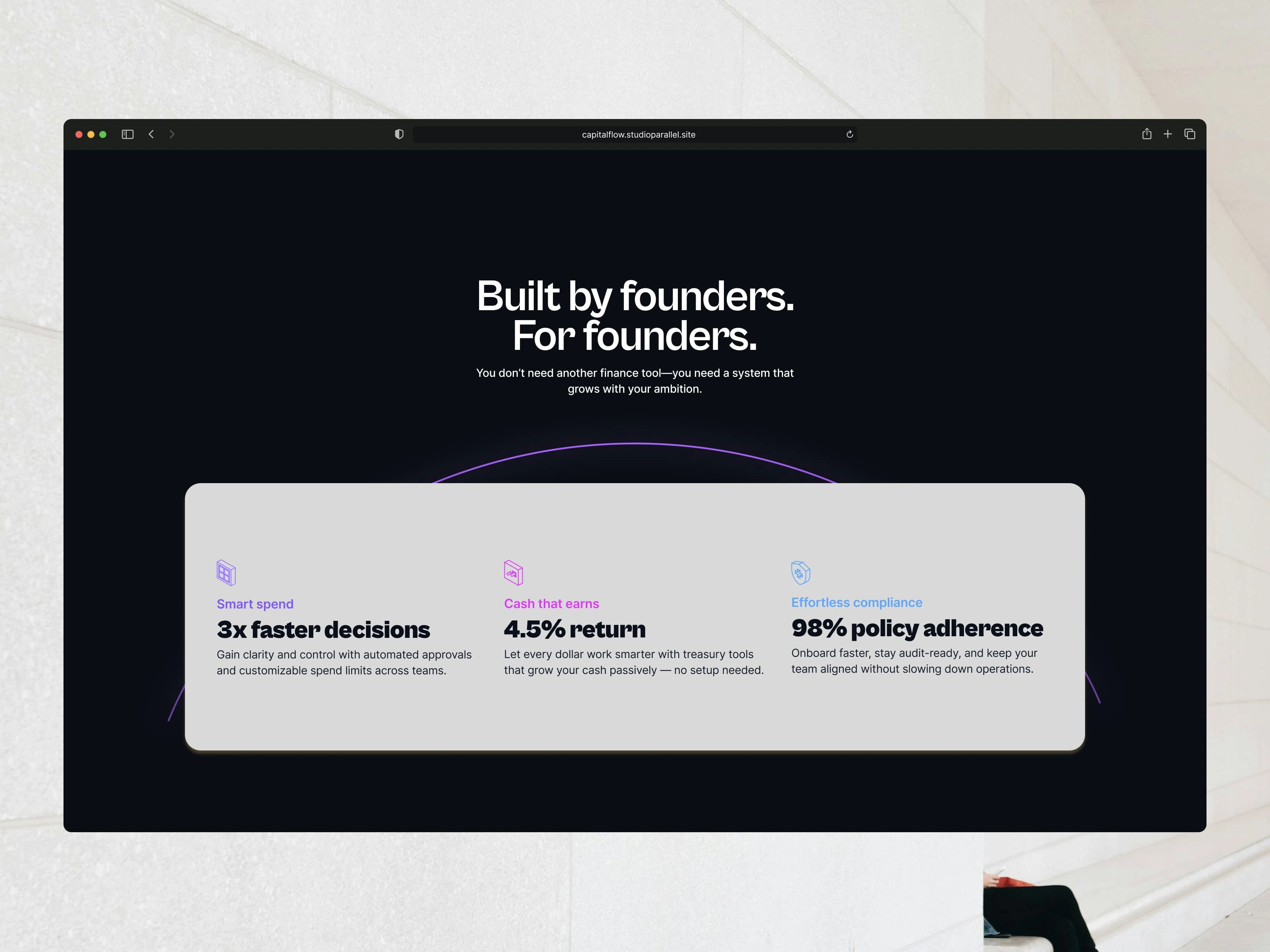A section of the website