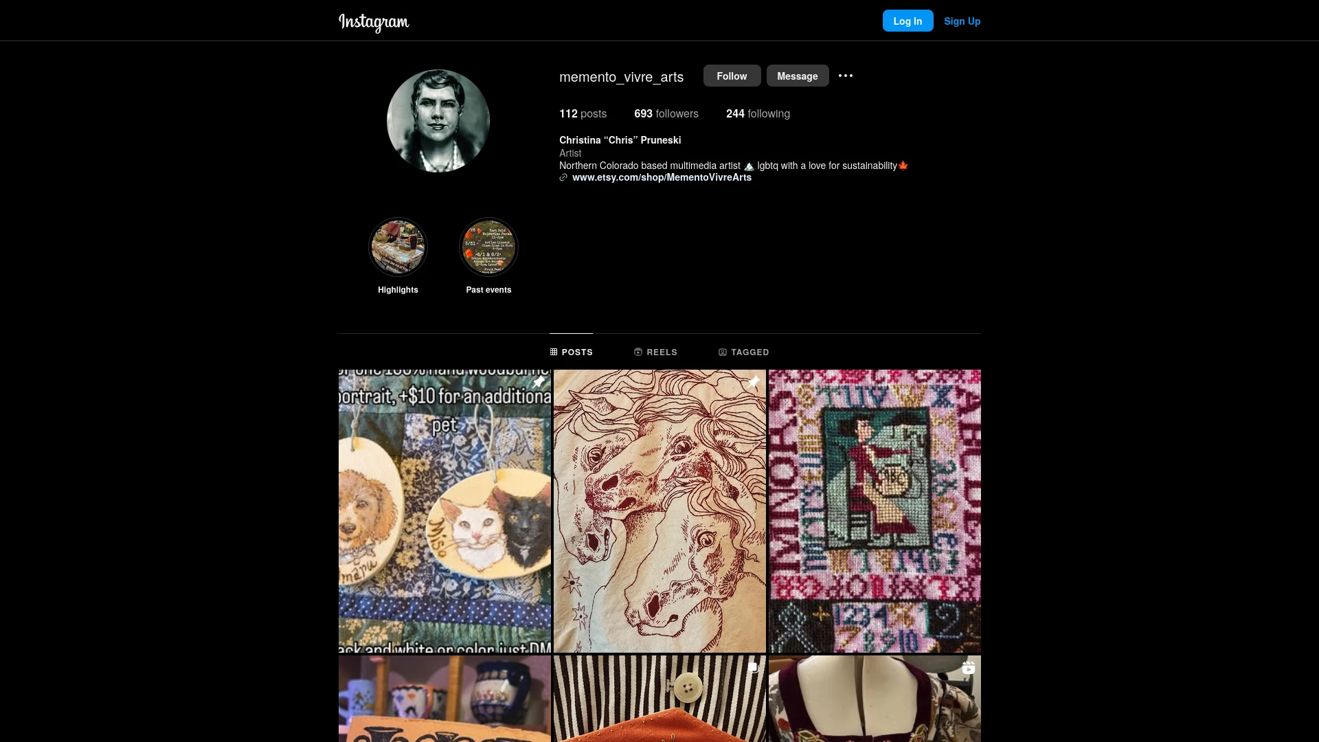 Consider supporting my client Chris on Instagram / Etsy! 