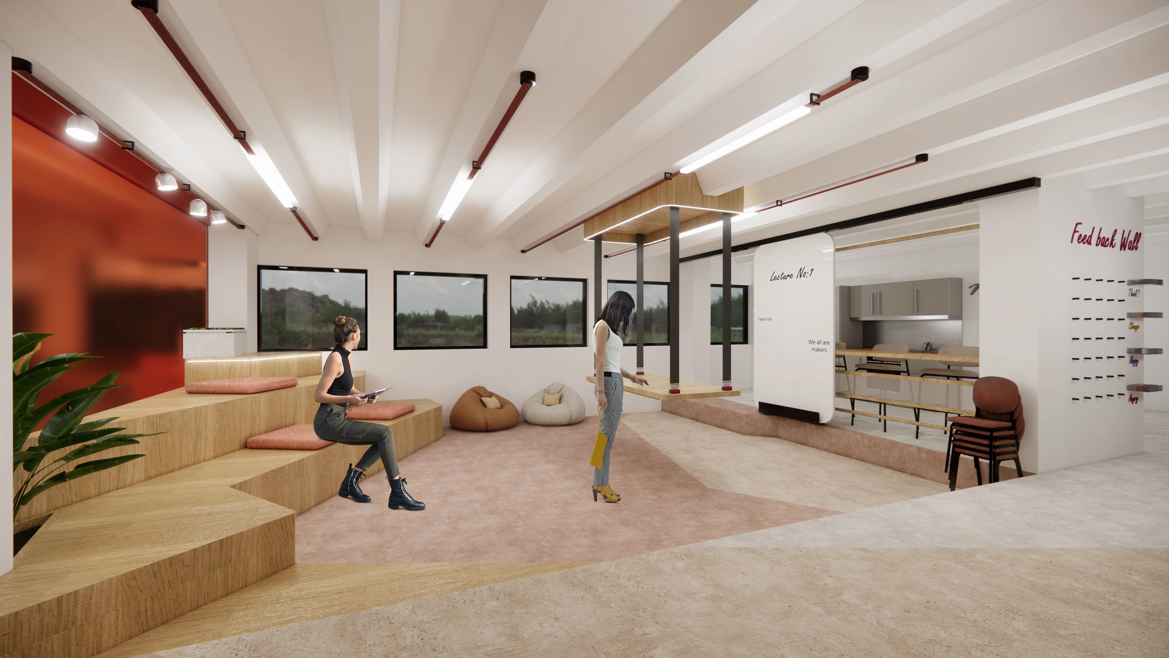 Multifunctional teaching + relaxing space