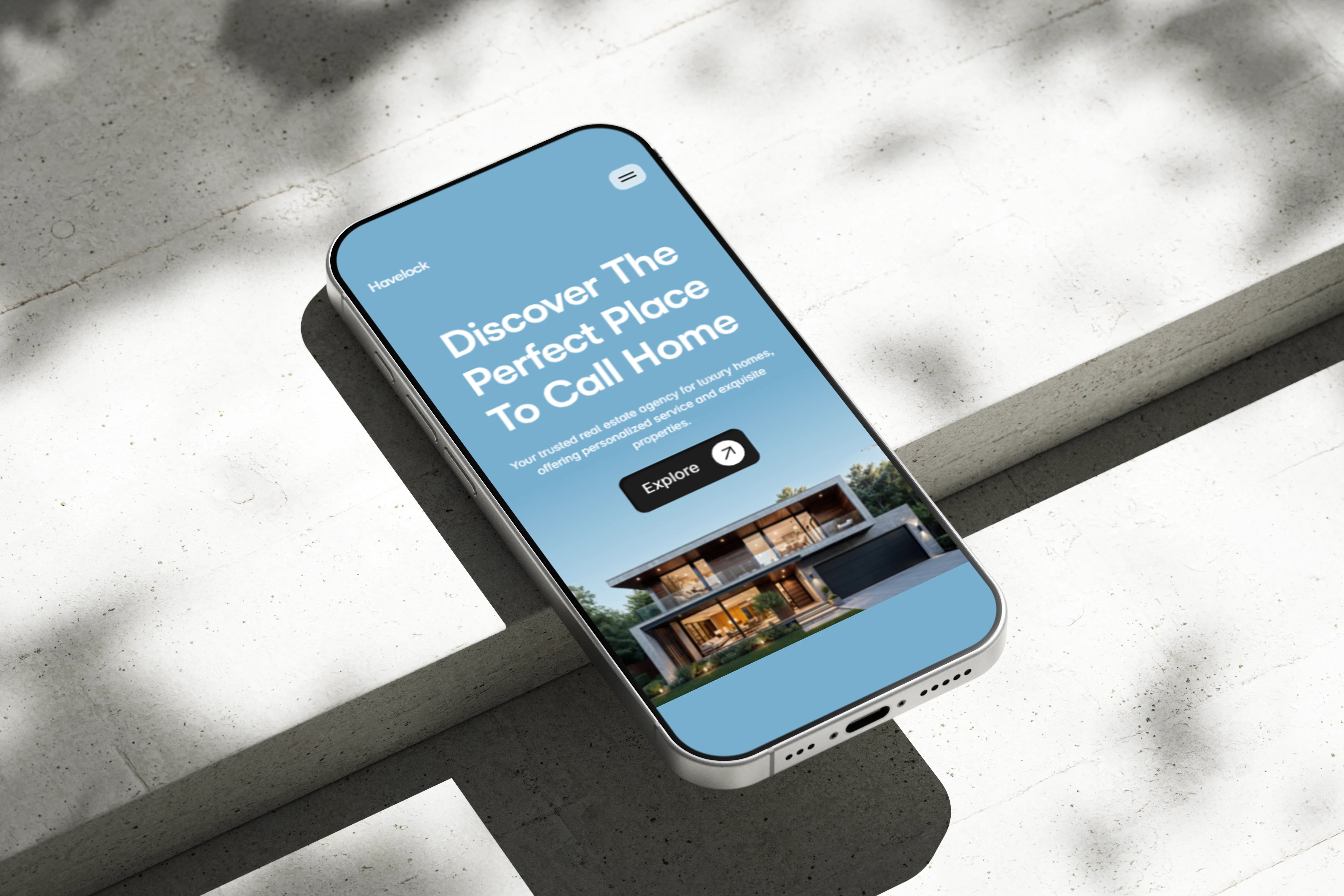 Mobile View of the Landing Page